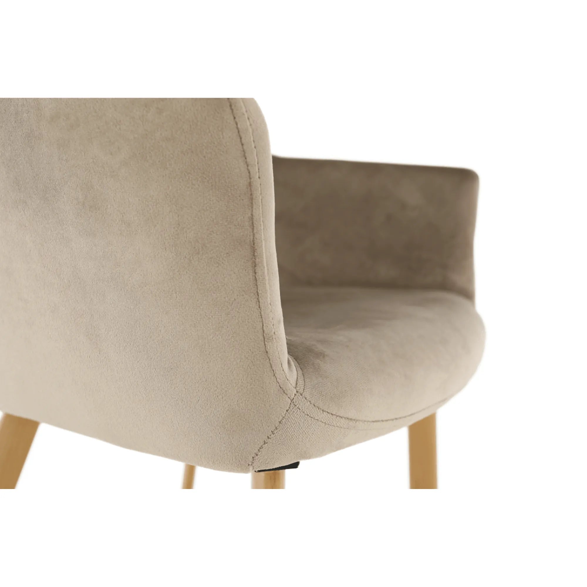 Scaun ODOVEL, grej/fag, stofa catifelata/metal, 56x63x82 cm