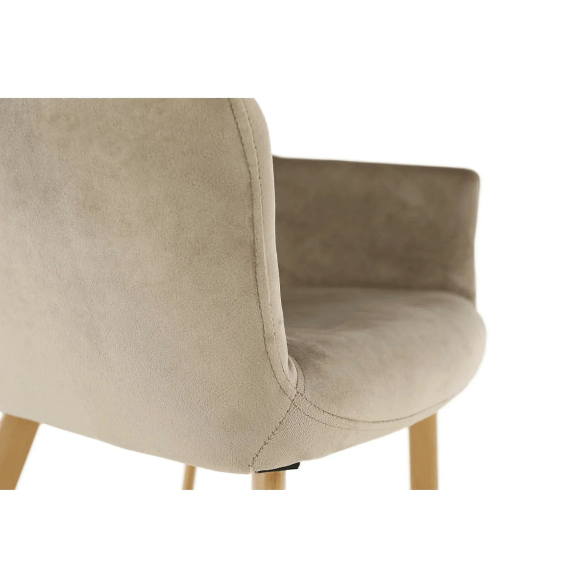 Scaun ODOVEL, grej/fag, stofa catifelata/metal, 56x63x82 cm