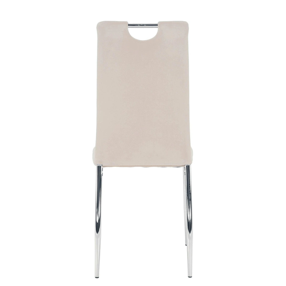 Scaun OLIVA NEW, bej/crom, stofa catifelata/metal, 42x52x97 cm
