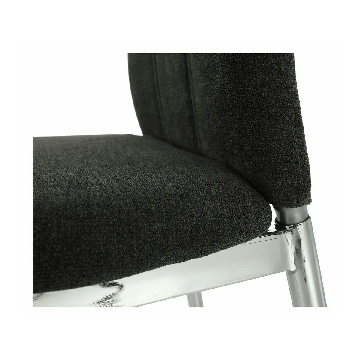 Scaun OLIVA NEW, gri maroniu/crom, textil/metal, 42x52x97 cm
