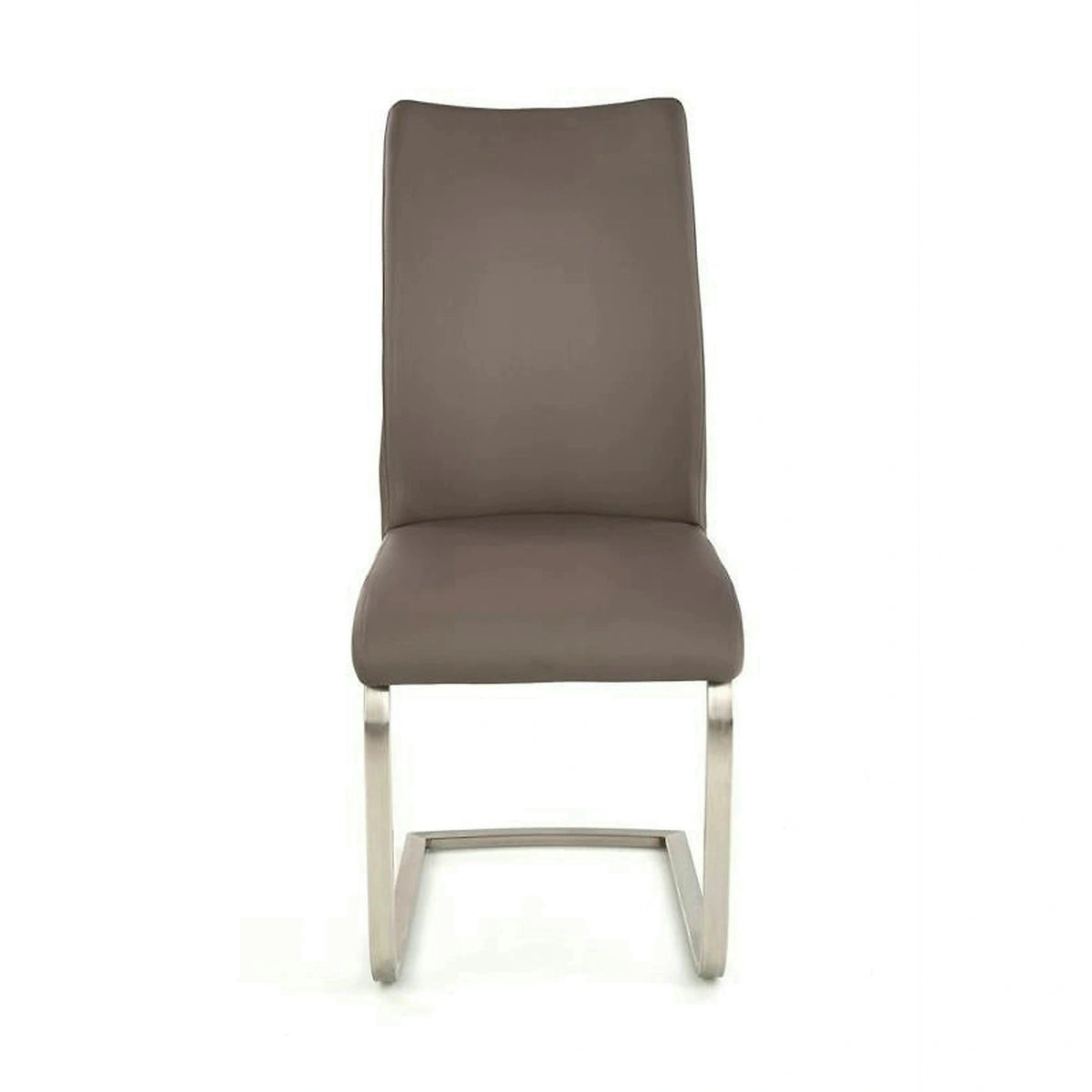 Scaun OPAL, gri/crom, piele ecologica/metal, 44x45x101 cm