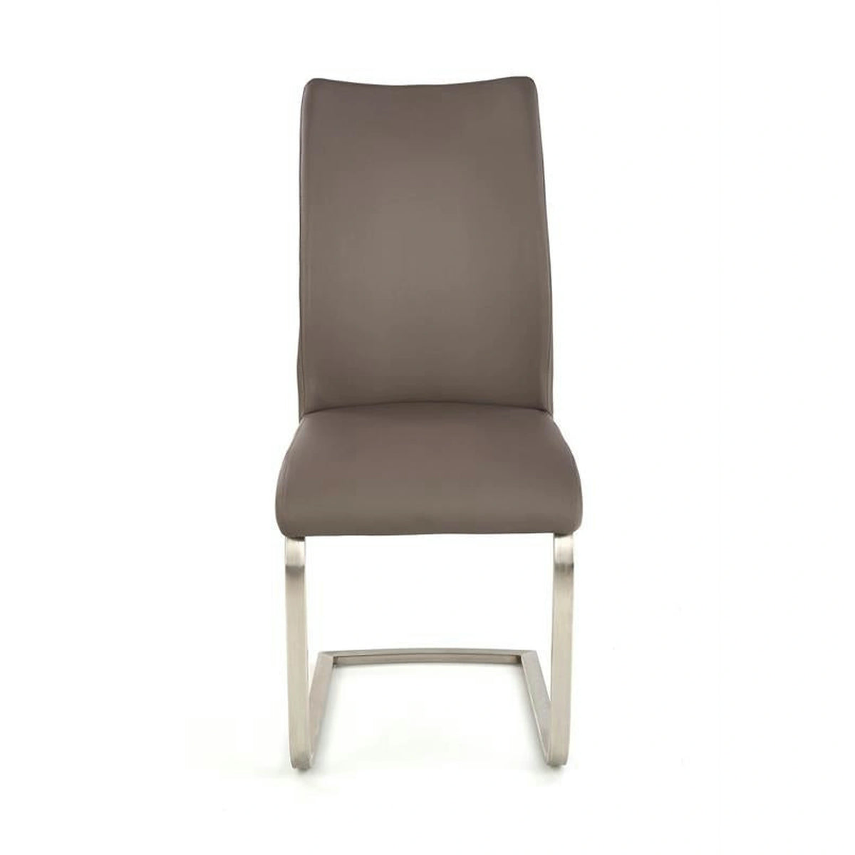 Scaun OPAL, gri/crom, piele ecologica/metal, 44x45x101 cm