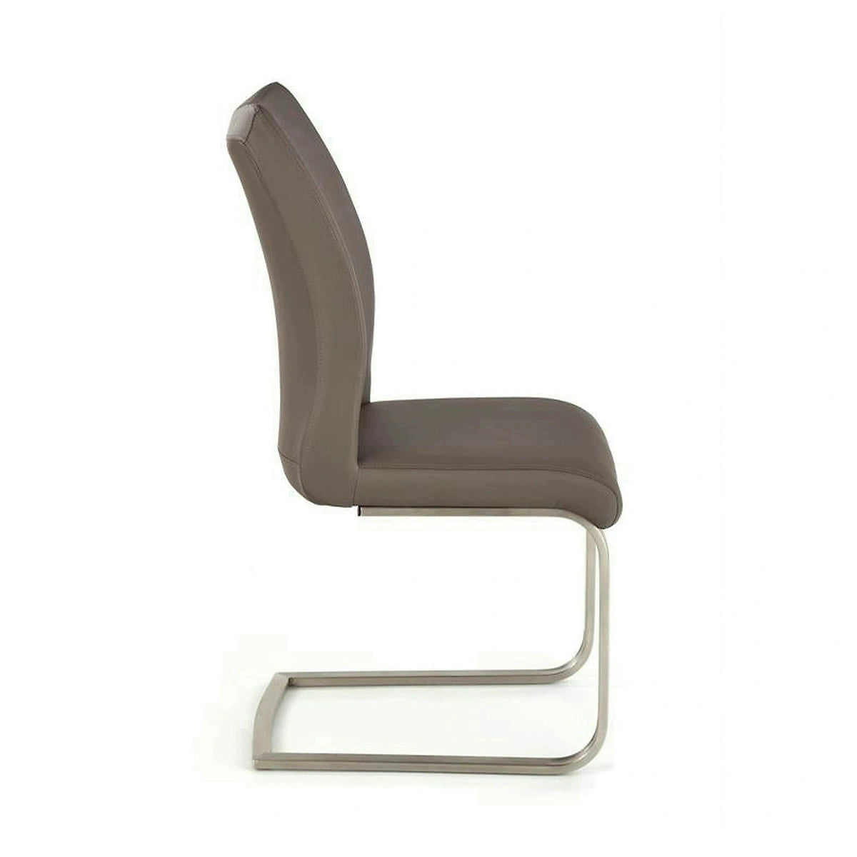Scaun OPAL, gri/crom, piele ecologica/metal, 44x45x101 cm