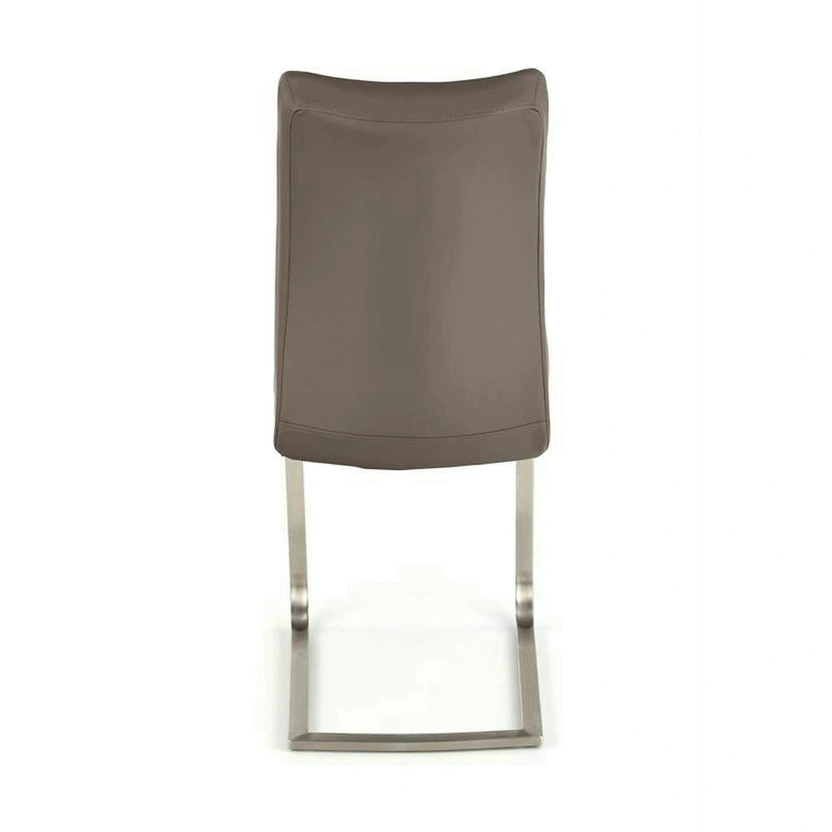 Scaun OPAL, gri/crom, piele ecologica/metal, 44x45x101 cm