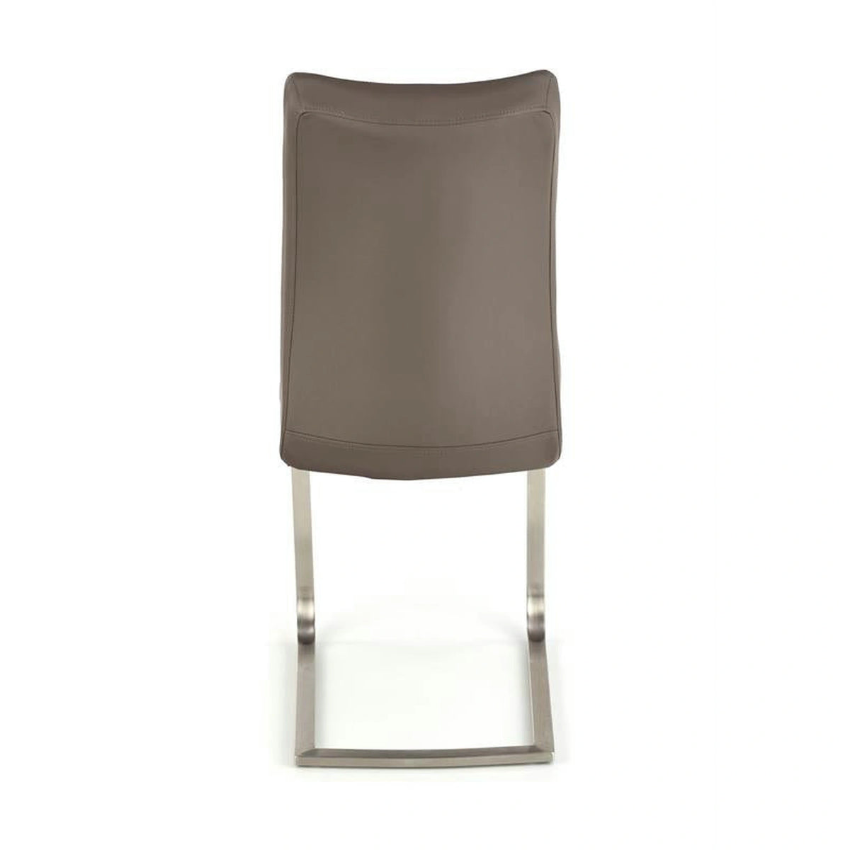 Scaun OPAL, gri/crom, piele ecologica/metal, 44x45x101 cm
