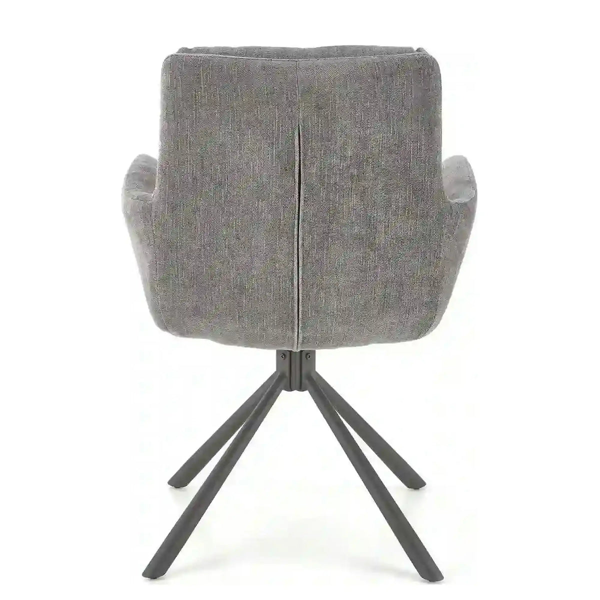 Scaun pentru living K495, gri/negru, stofa clasica/metal, rotativ, 60x65x87 cm