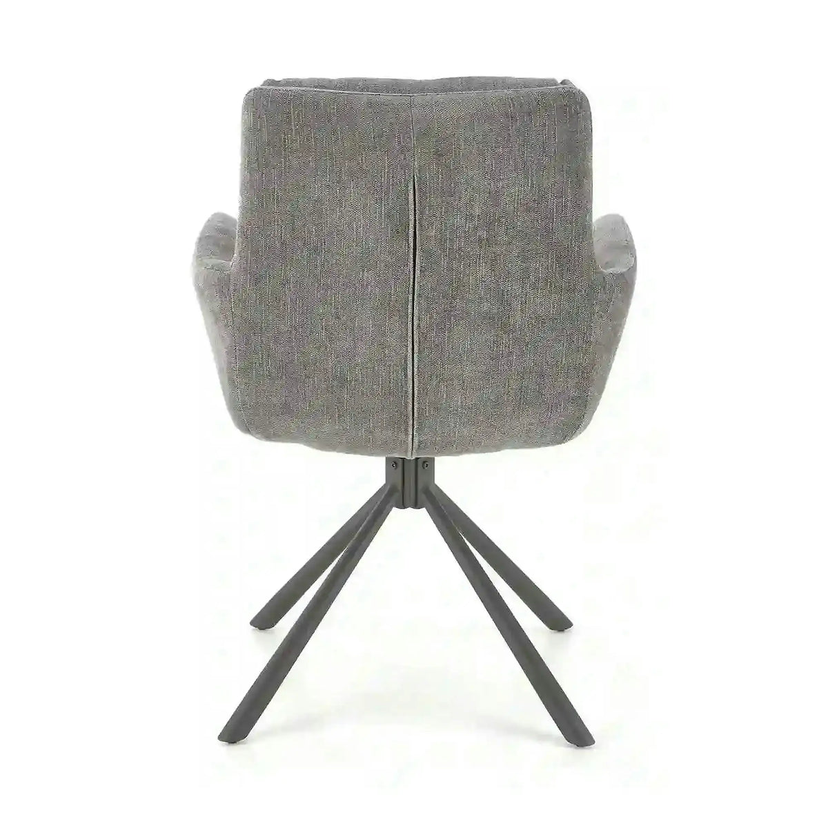 Scaun pentru living K495, gri/negru, stofa clasica/metal, rotativ, 60x65x87 cm