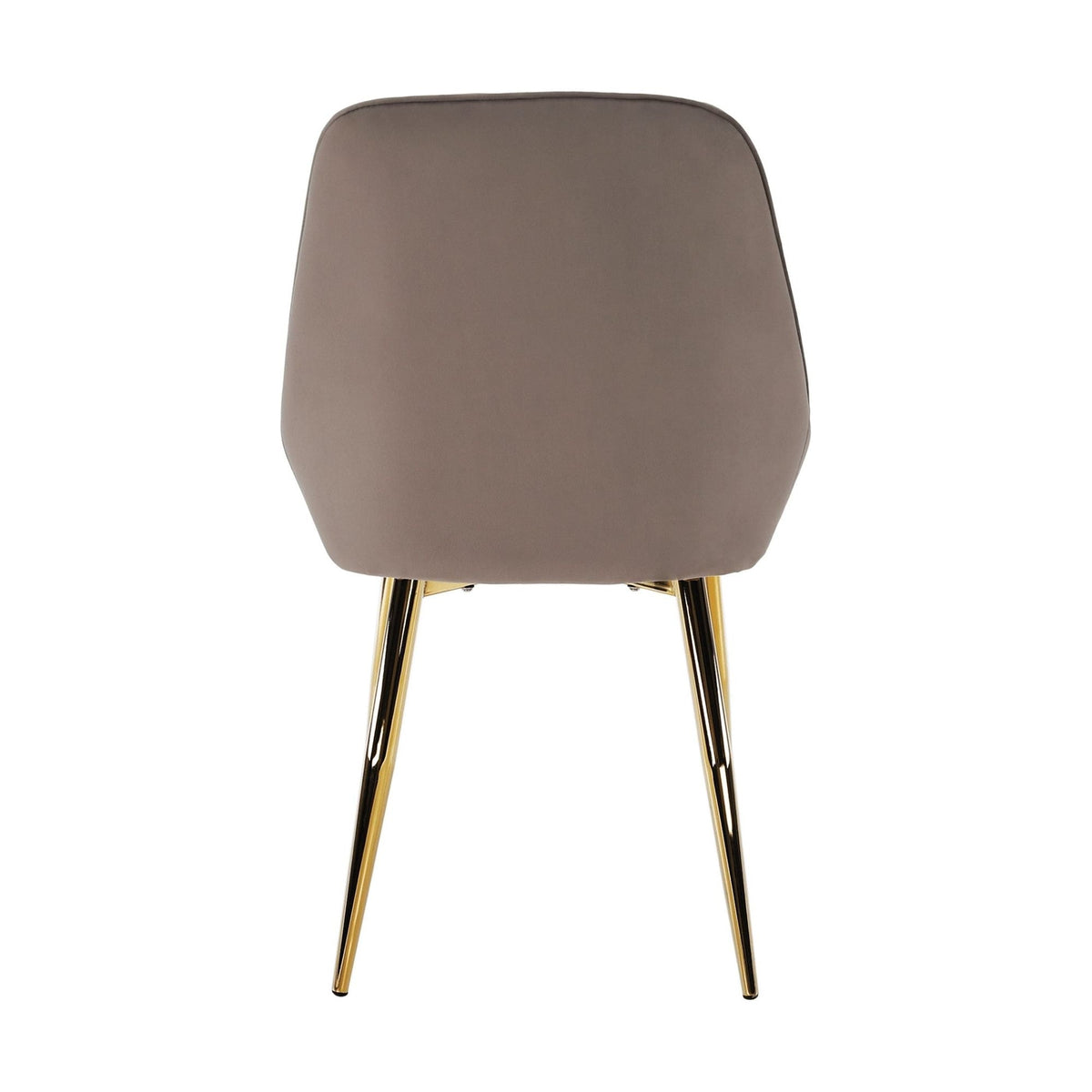 Scaun PERLIA, grej/auriu, metal/stofa catifelata, 56x62x89 cm