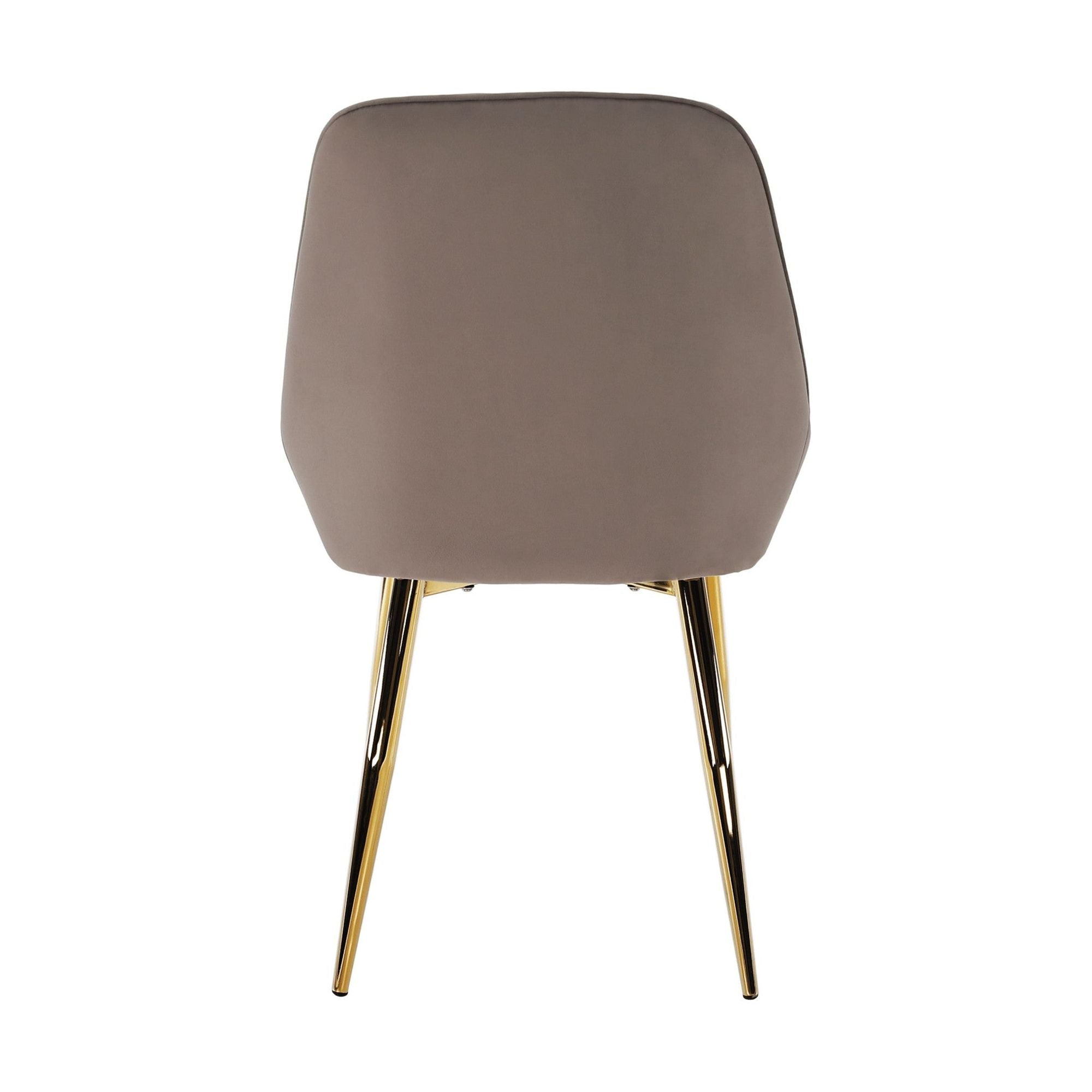 Scaun PERLIA, grej/auriu, metal/stofa catifelata, 56x62x89 cm