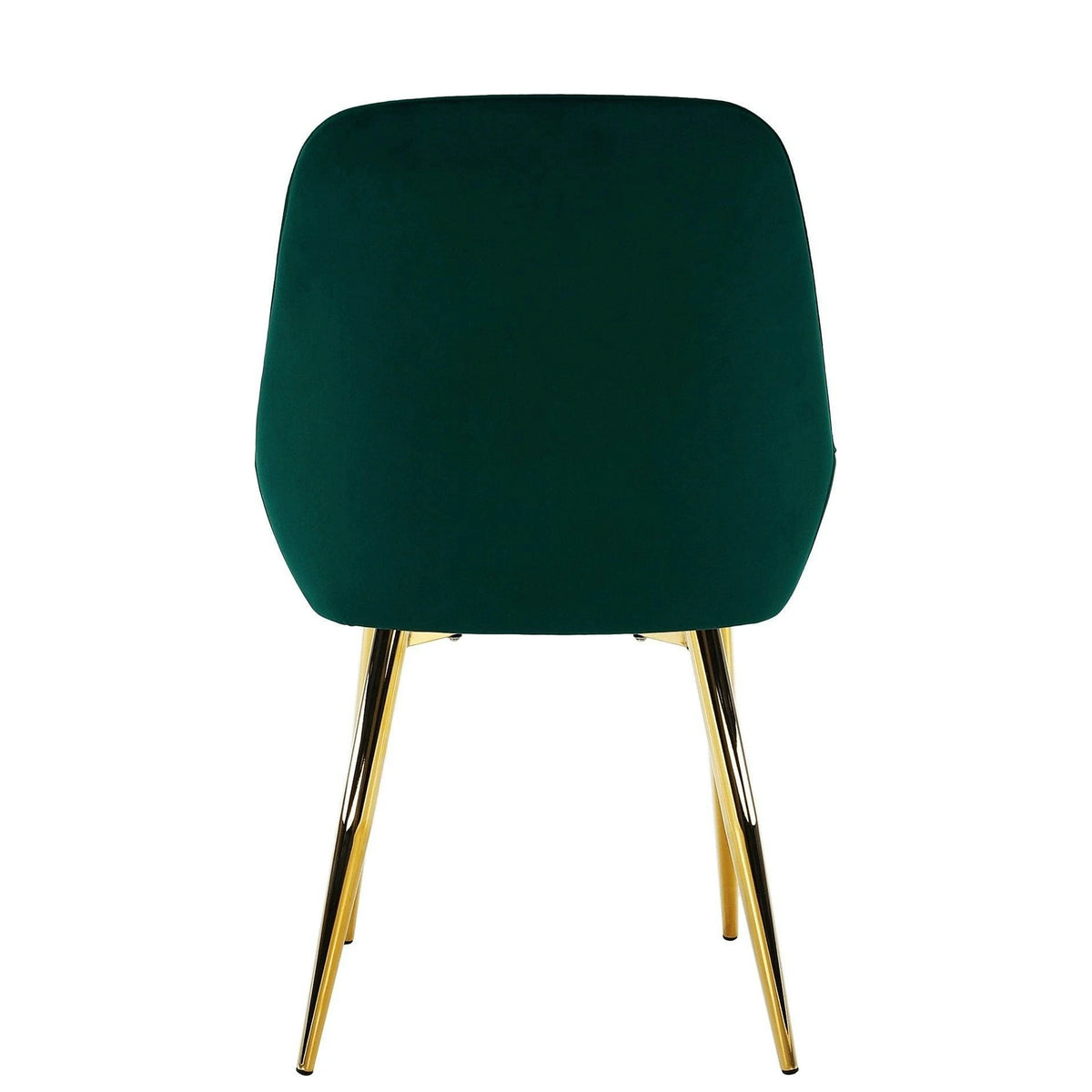 Scaun PERLIA, verde smarald, stofa catifelata/crom auriu, 56x62x89 cm