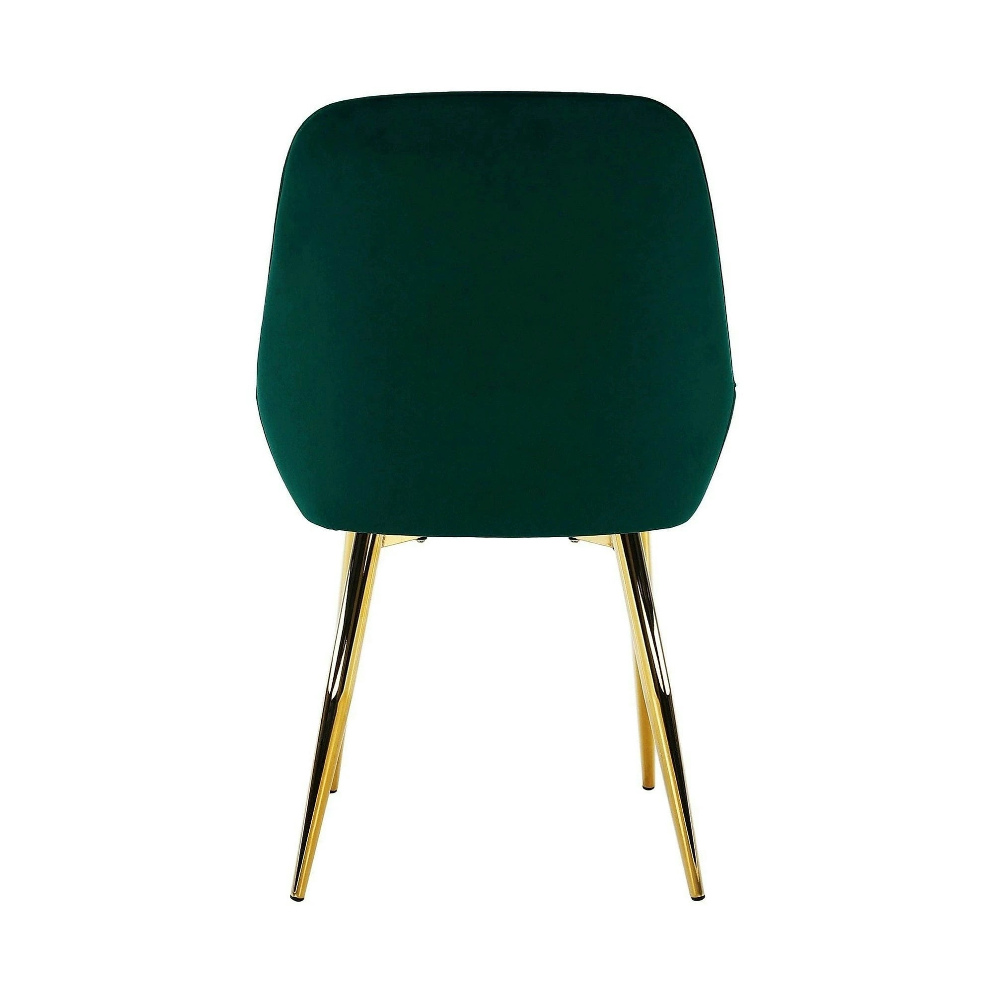 Scaun PERLIA, verde smarald, stofa catifelata/crom auriu, 56x62x89 cm