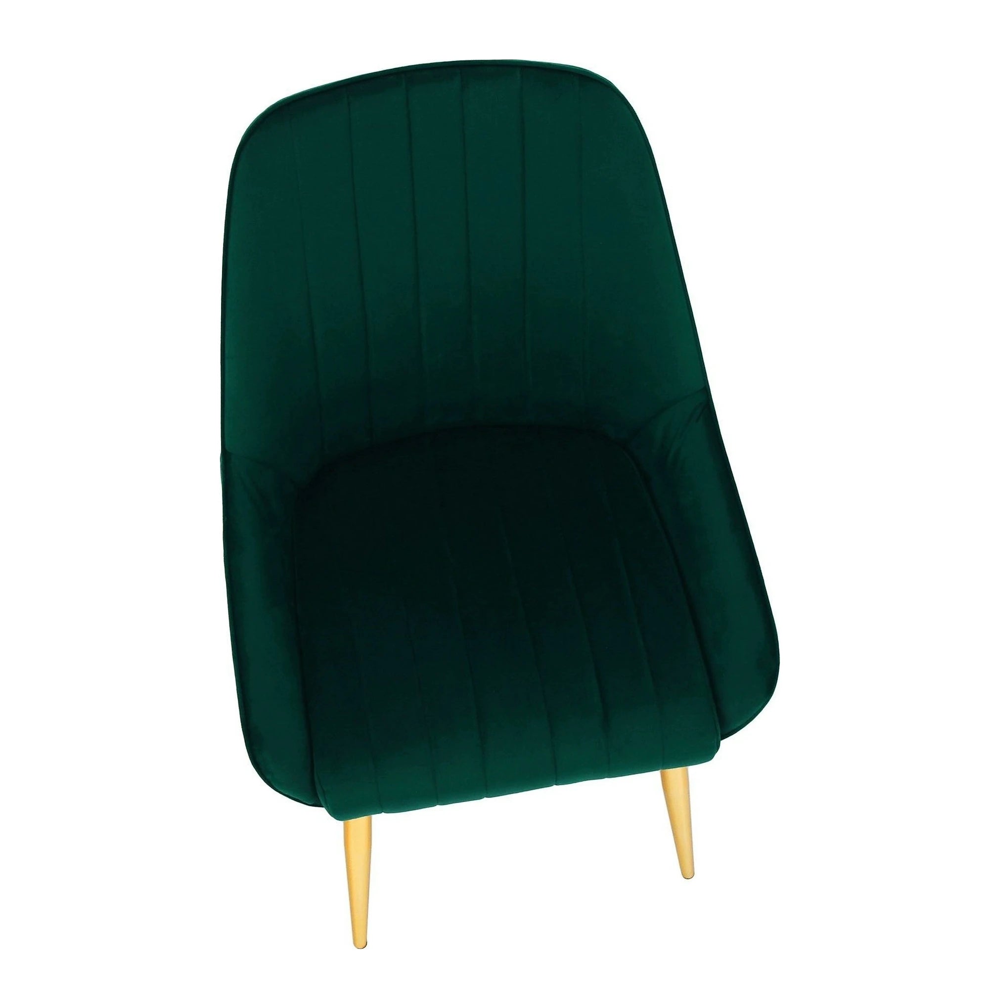 Scaun PERLIA, verde smarald, stofa catifelata/crom auriu, 56x62x89 cm