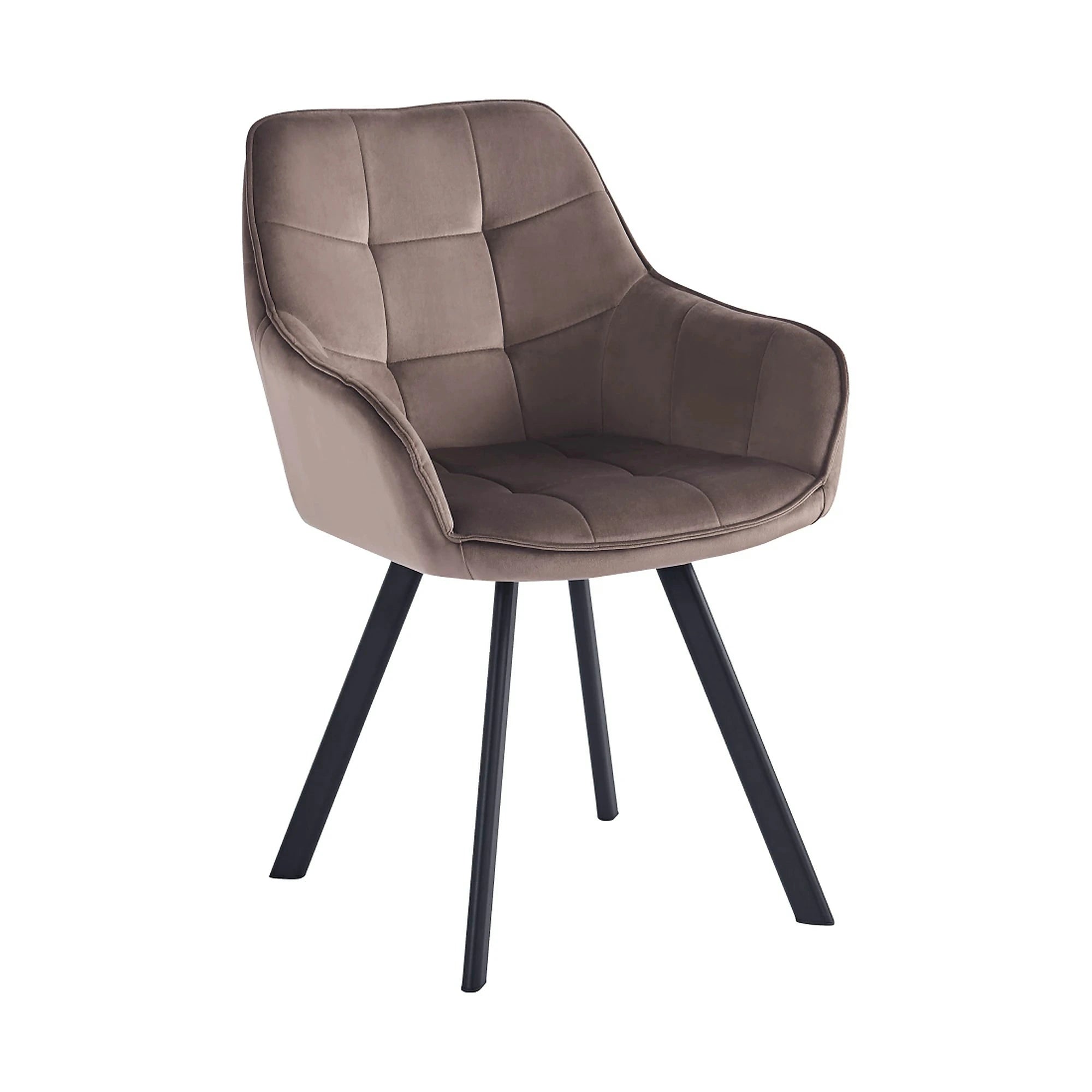 Scaun PETIN, stofa catifelata gri - Bluvel 38, 59x62x85 cm