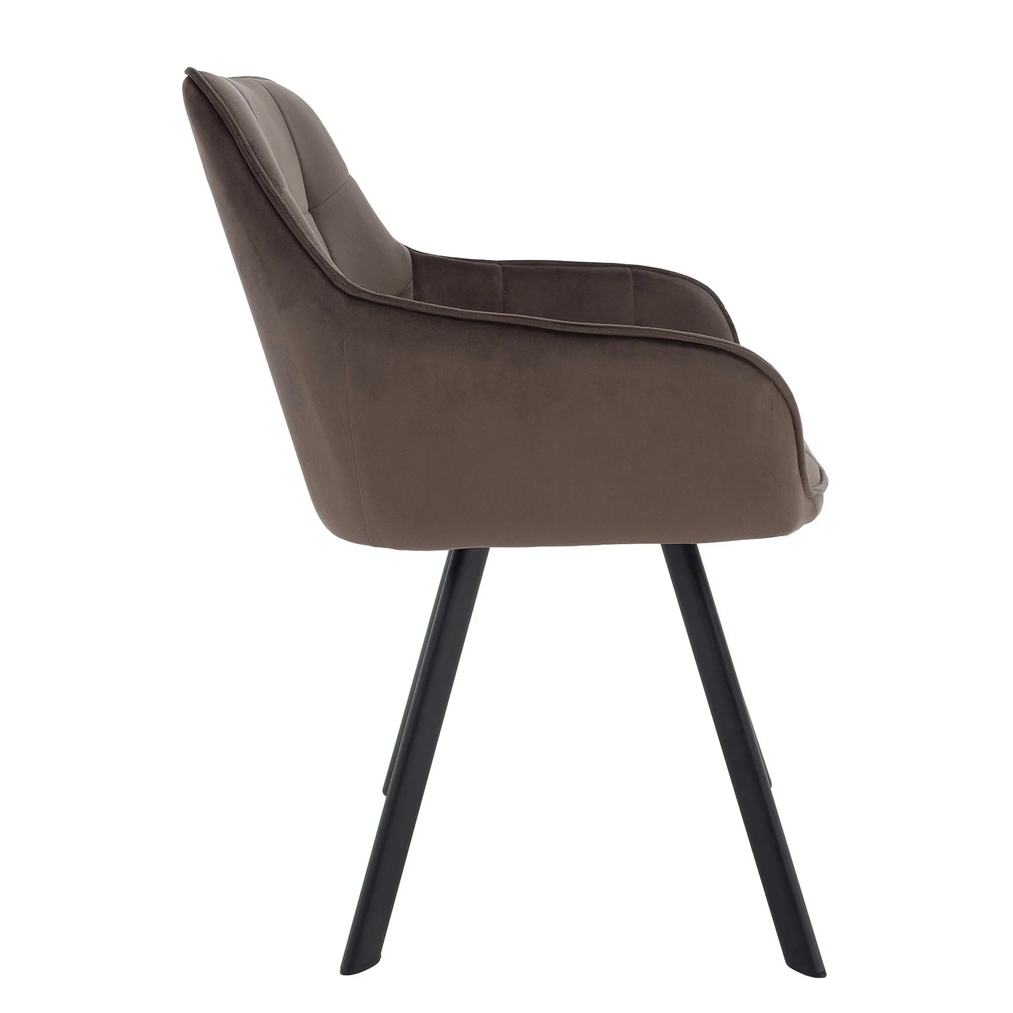 Scaun PETIN, stofa catifelata gri - Bluvel 38, 59x62x85 cm