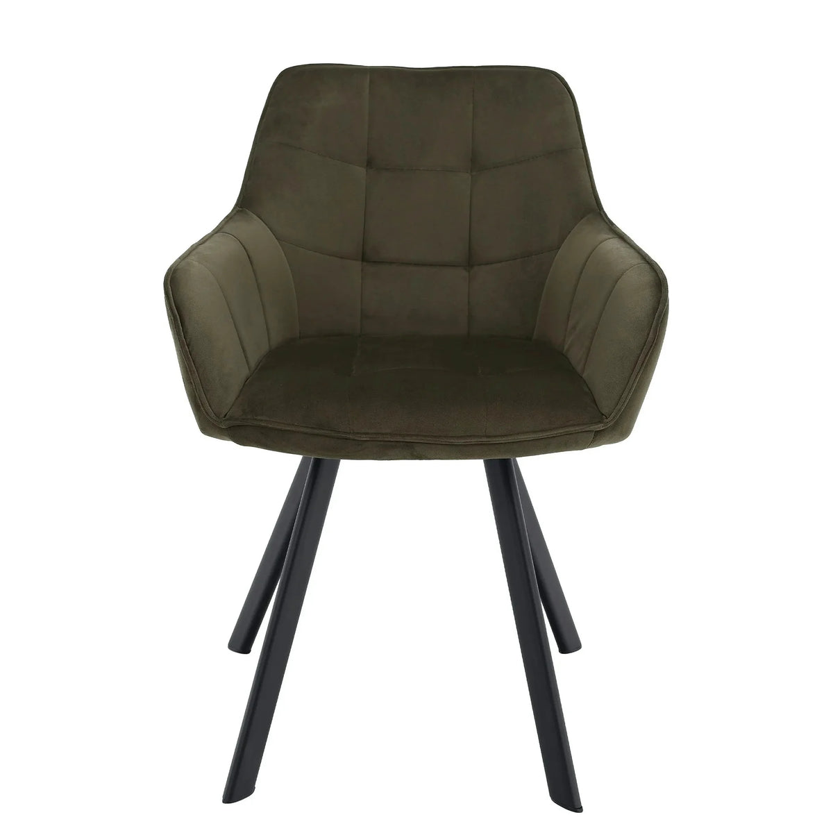 Scaun PETIN, stofa catifelata verde - Bluvel 77, 59x62x85 cm
