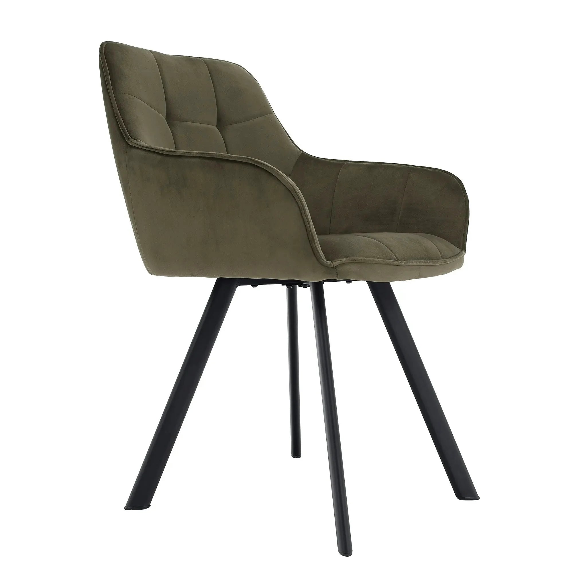 Scaun PETIN, stofa catifelata verde - Bluvel 77, 59x62x85 cm