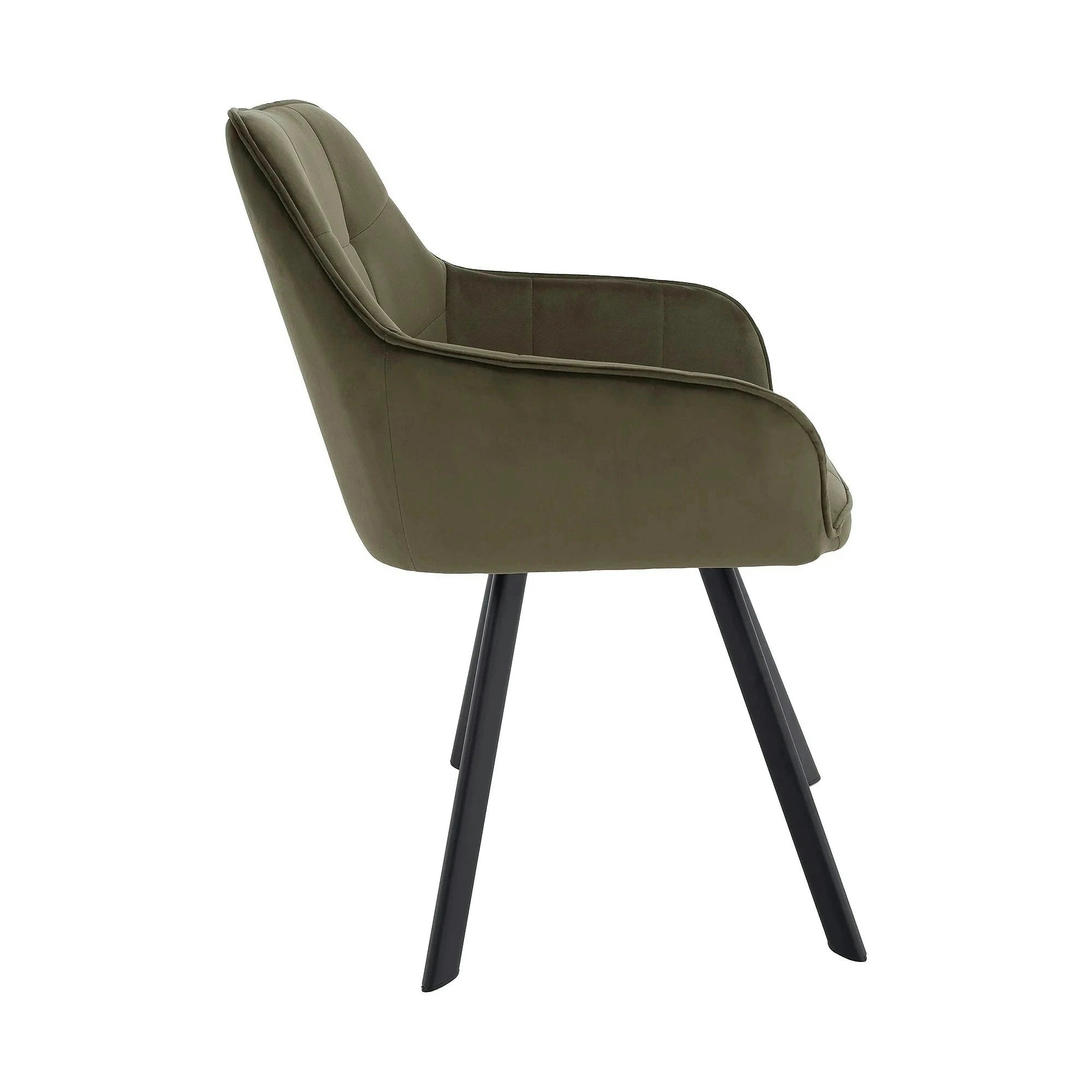 Scaun PETIN, stofa catifelata verde - Bluvel 77, 59x62x85 cm