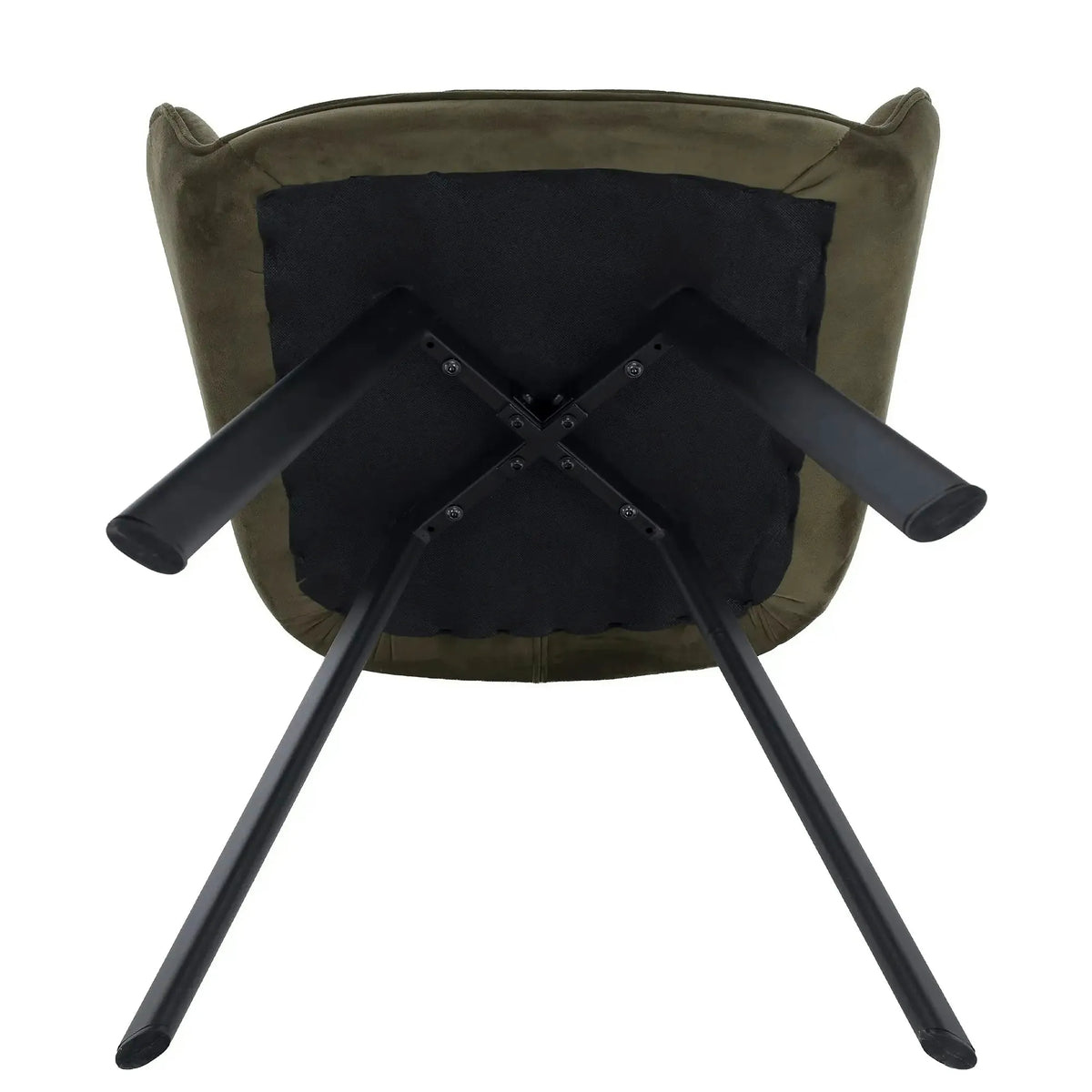 Scaun PETIN, stofa catifelata verde - Bluvel 77, 59x62x85 cm