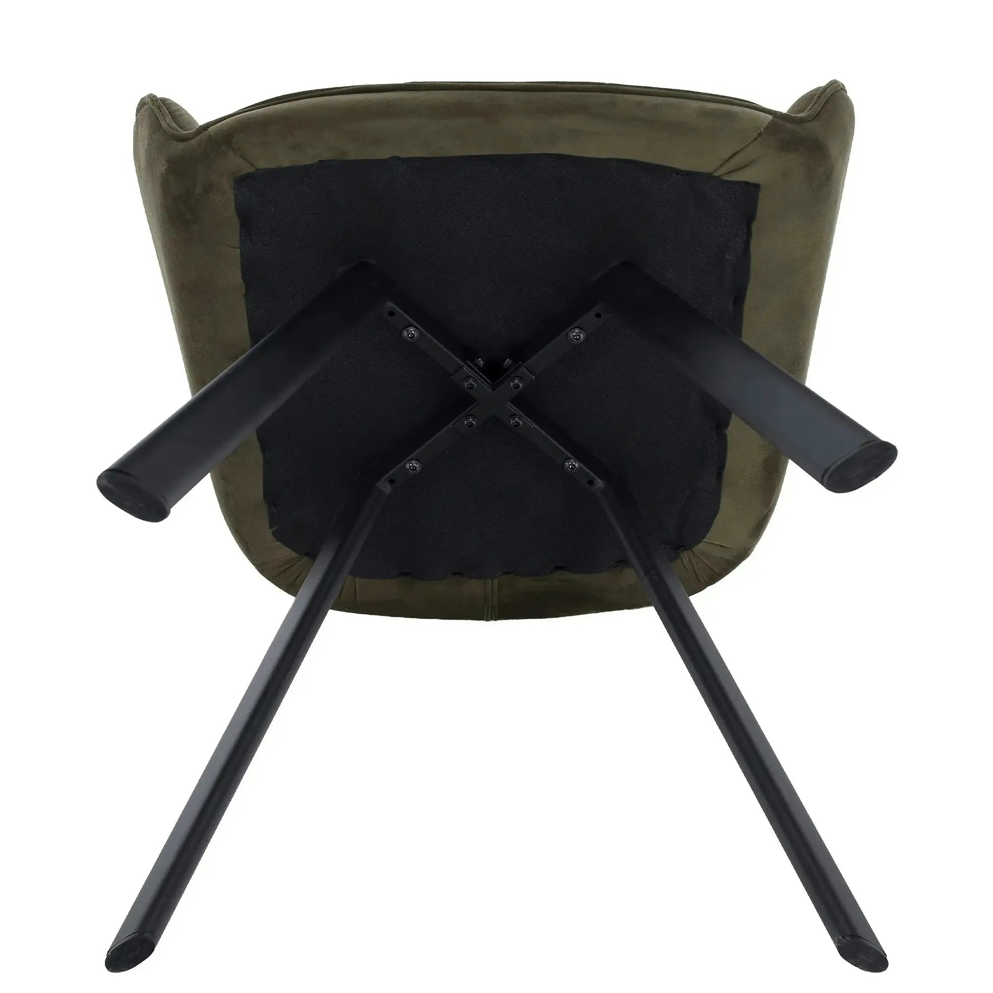 Scaun PETIN, stofa catifelata verde - Bluvel 77, 59x62x85 cm