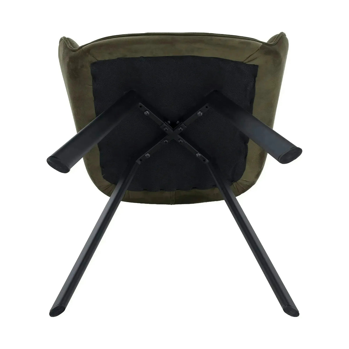 Scaun PETIN, stofa catifelata verde - Bluvel 77, 59x62x85 cm