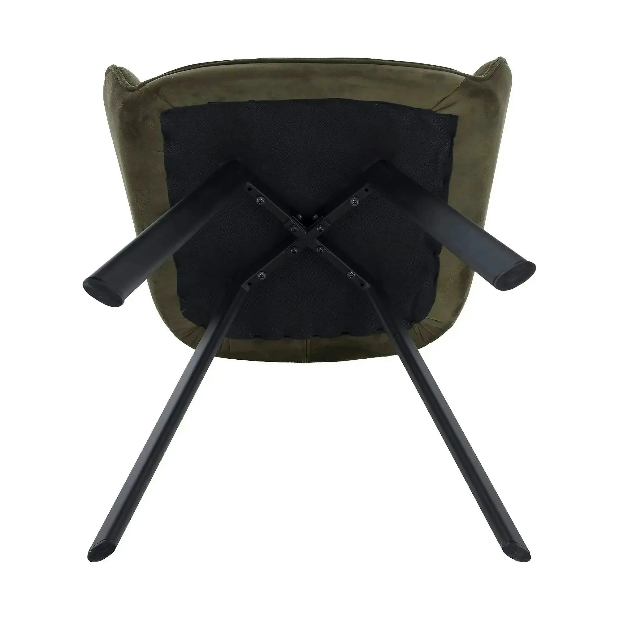 Scaun PETIN, stofa catifelata verde - Bluvel 77, 59x62x85 cm