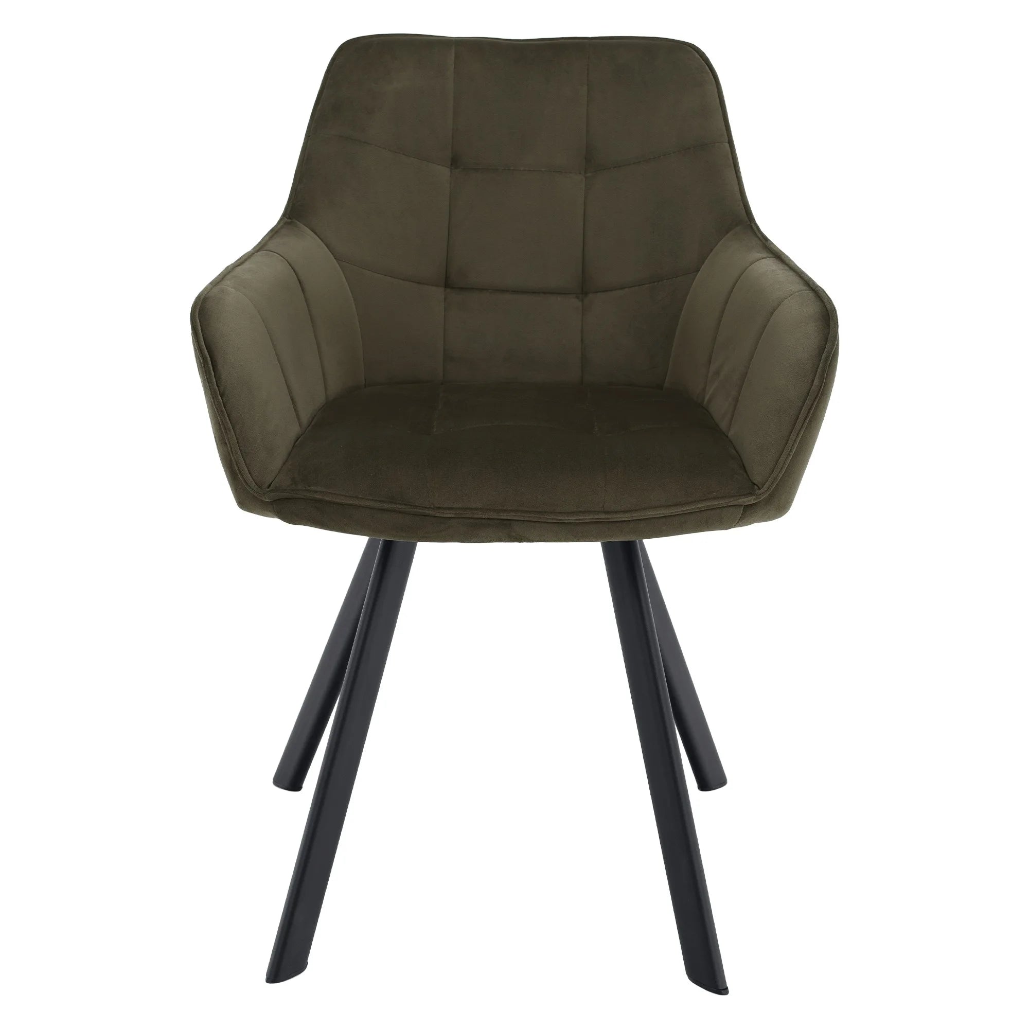 Scaun PETIN, stofa catifelata verde - Bluvel 77, 59x62x85 cm