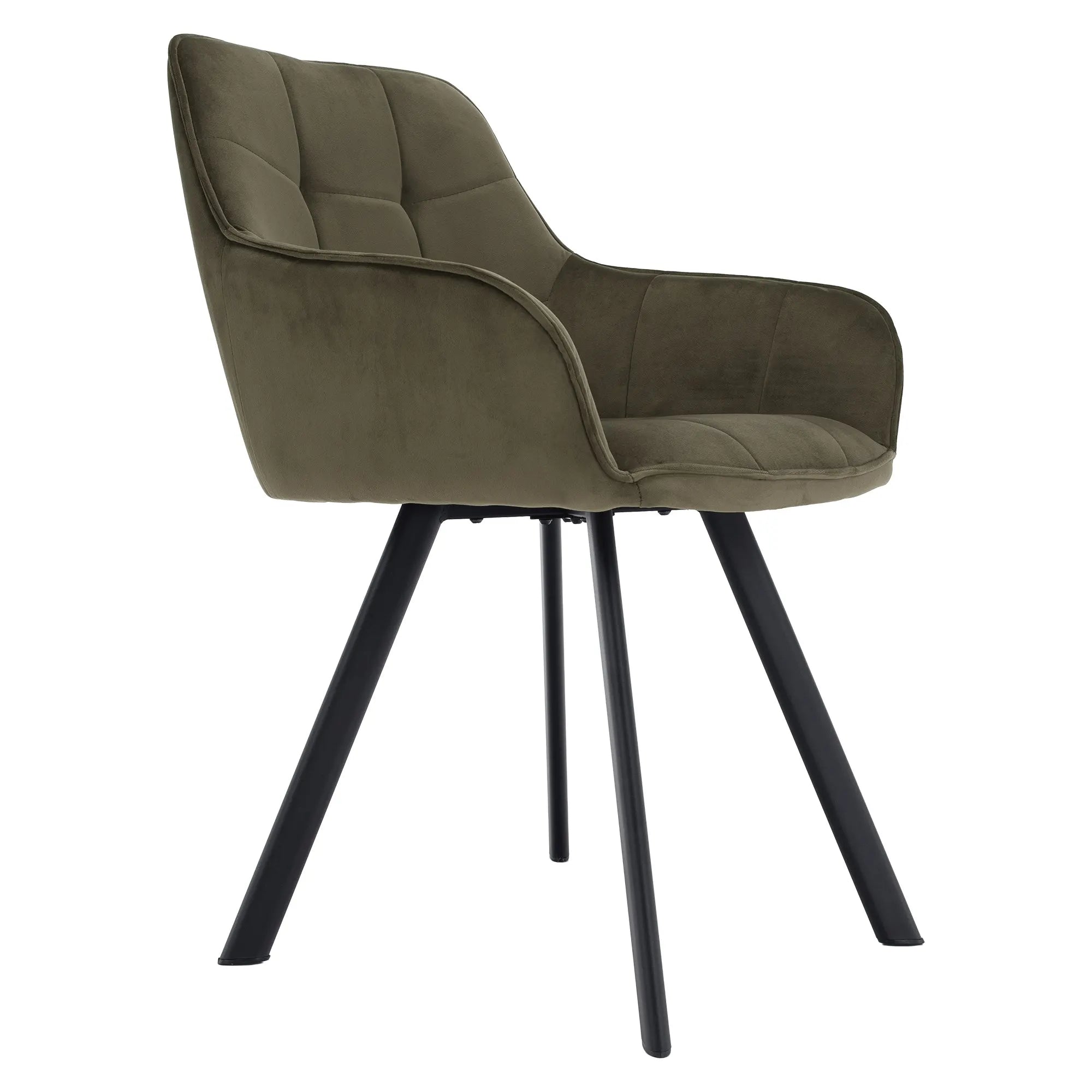 Scaun PETIN, stofa catifelata verde - Bluvel 77, 59x62x85 cm