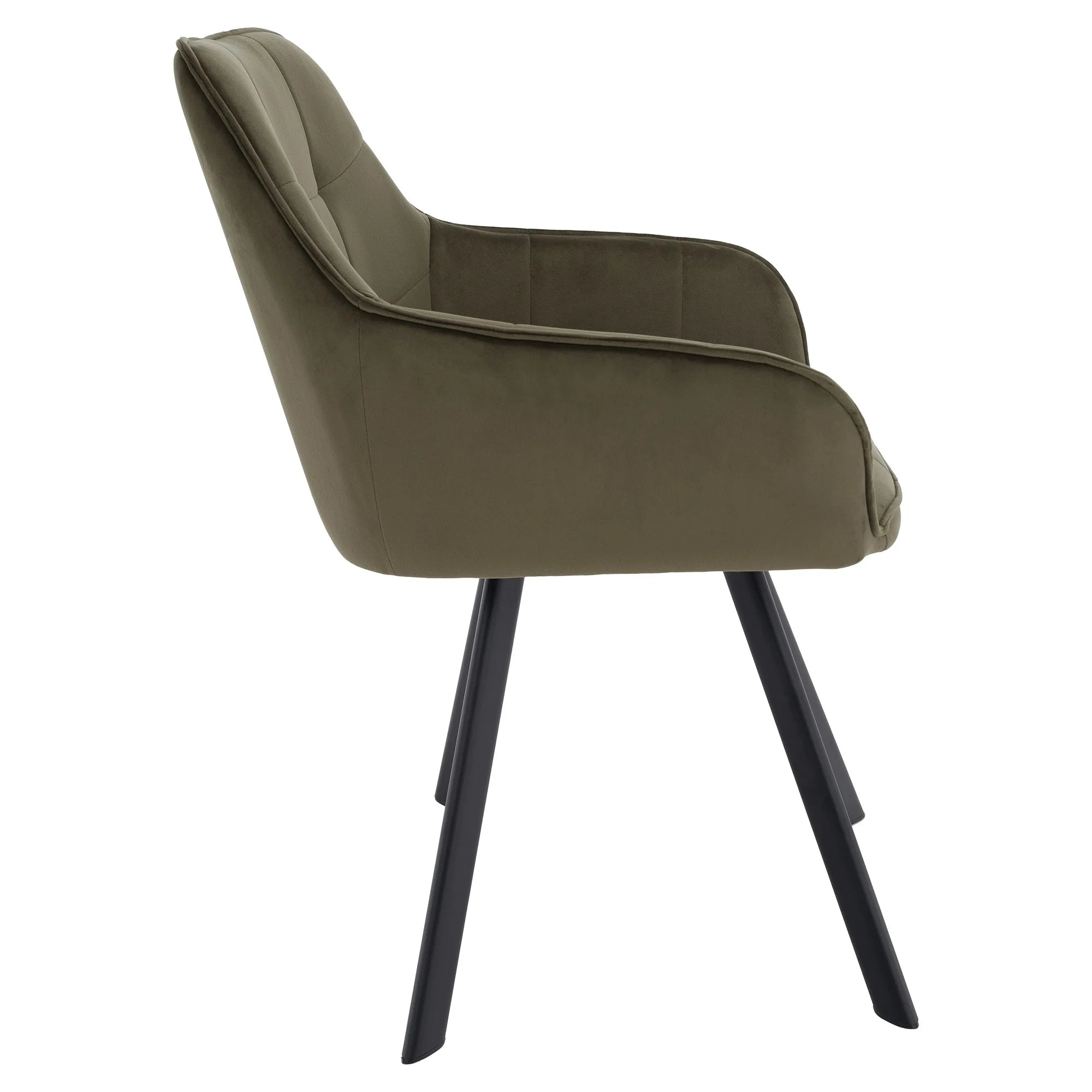 Scaun PETIN, stofa catifelata verde - Bluvel 77, 59x62x85 cm