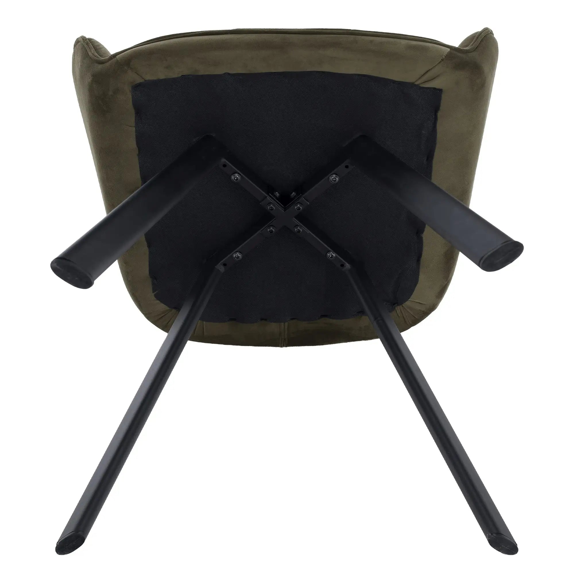 Scaun PETIN, stofa catifelata verde - Bluvel 77, 59x62x85 cm