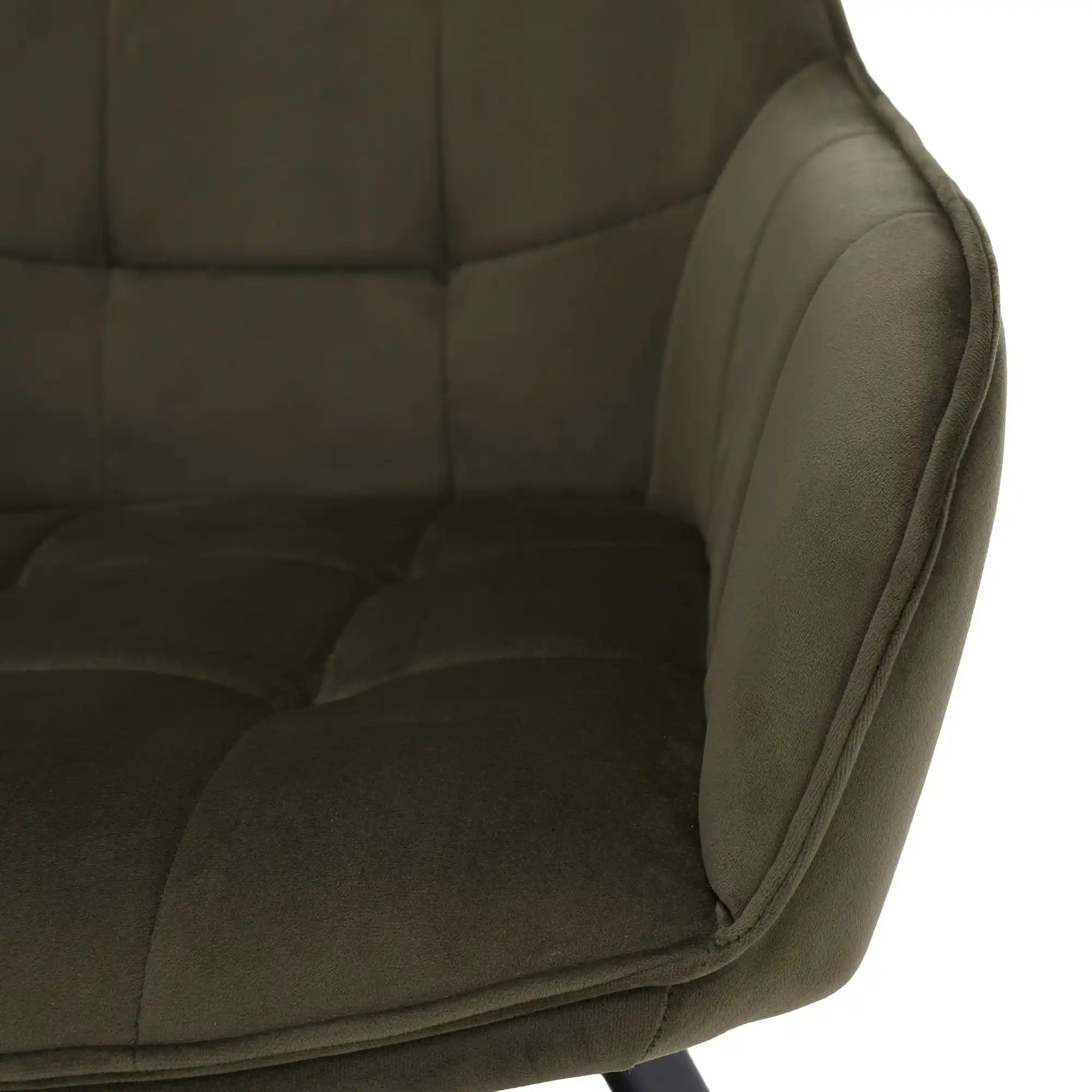 Scaun PETIN, stofa catifelata verde - Bluvel 77, 59x62x85 cm