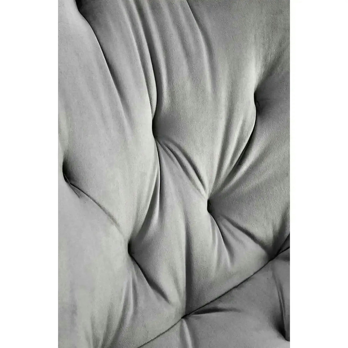 Scaun pivotant K519, gri, stofa catifelata/metal, 54x63x86 cm