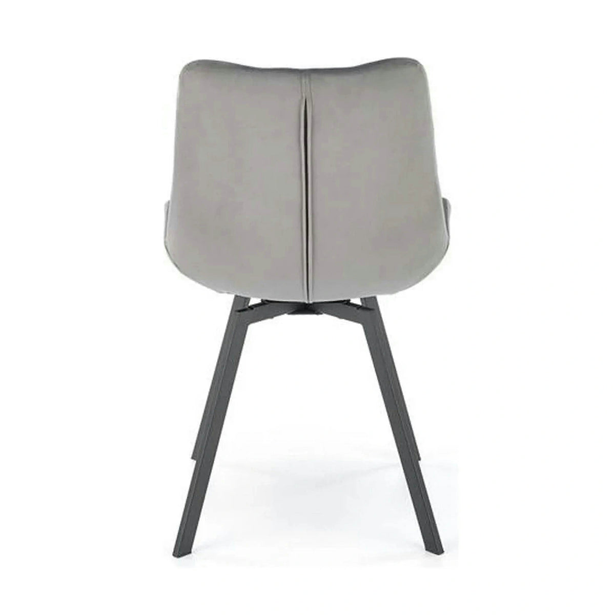 Scaun pivotant K519, gri, stofa catifelata/metal, 54x63x86 cm