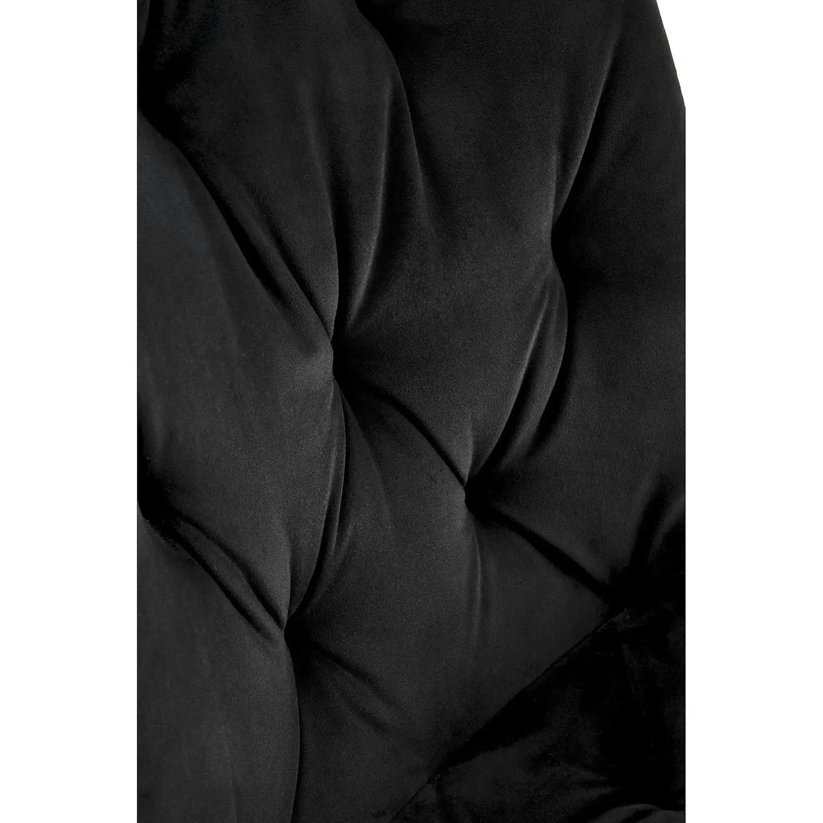 Scaun pivotant K519, negru, stofa catifelata/metal, 54x63x86 cm