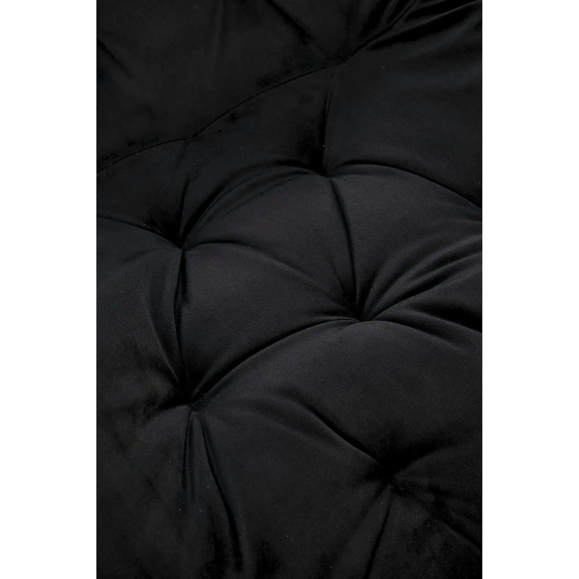 Scaun pivotant K519, negru, stofa catifelata/metal, 54x63x86 cm