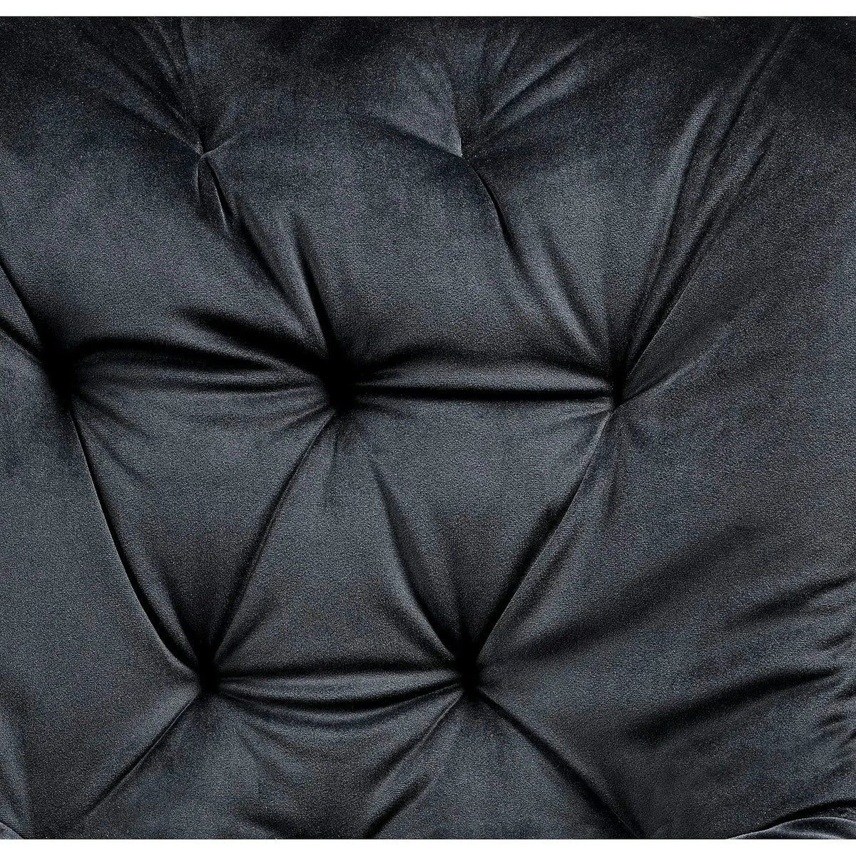 Scaun pivotant K519, negru, stofa catifelata/metal, 54x63x86 cm