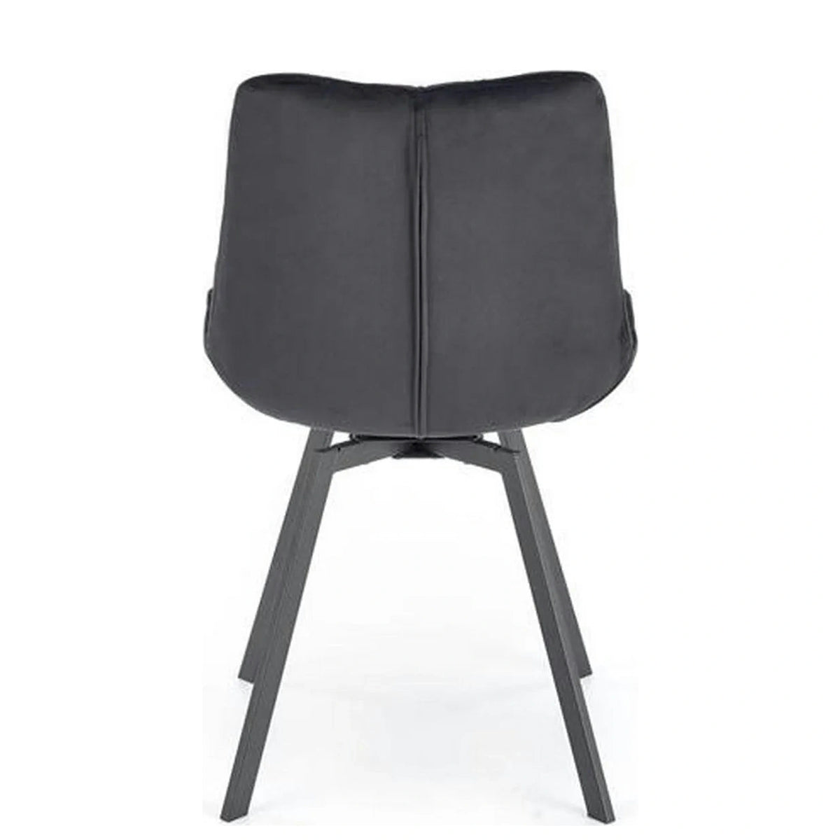 Scaun pivotant K519, negru, stofa catifelata/metal, 54x63x86 cm
