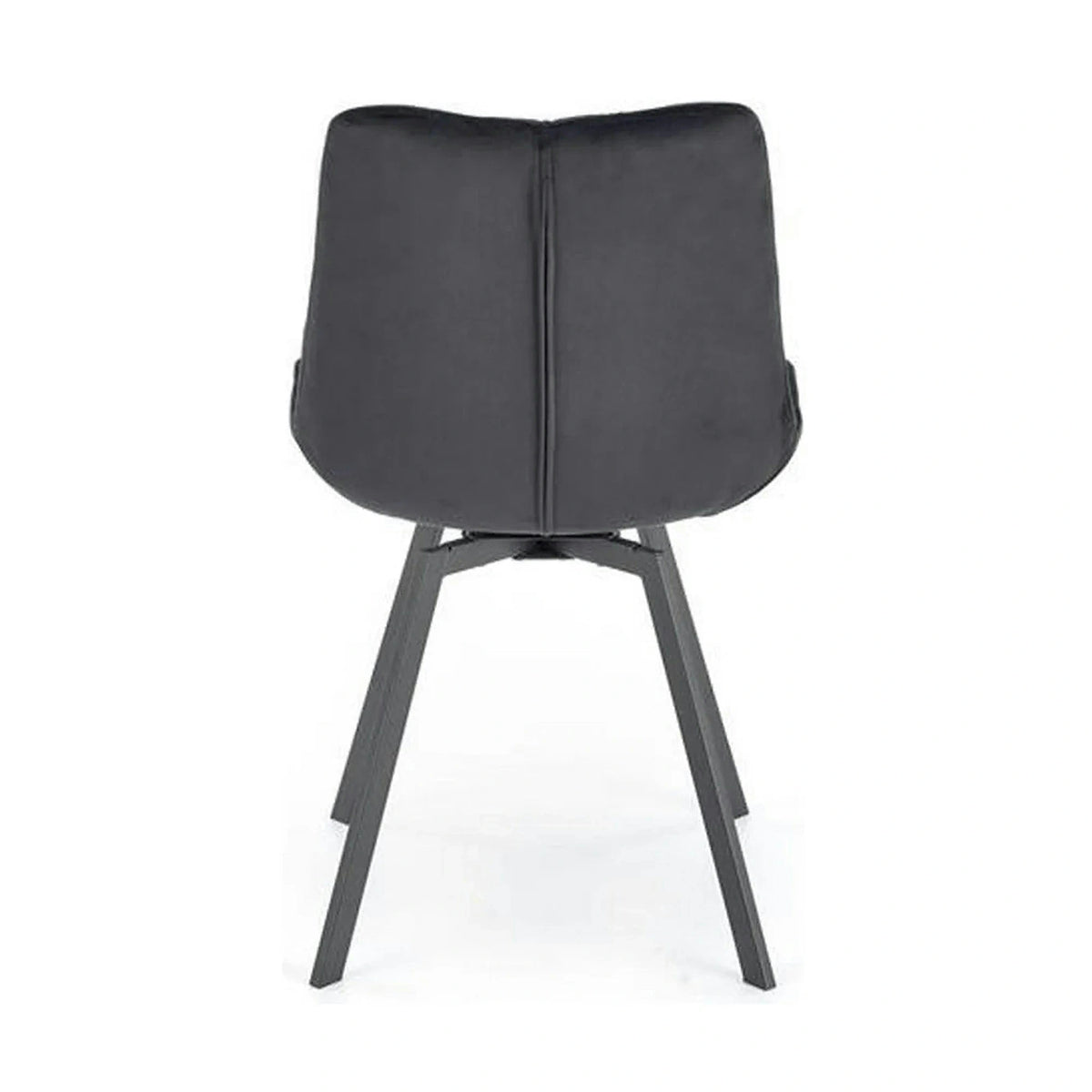Scaun pivotant K519, negru, stofa catifelata/metal, 54x63x86 cm