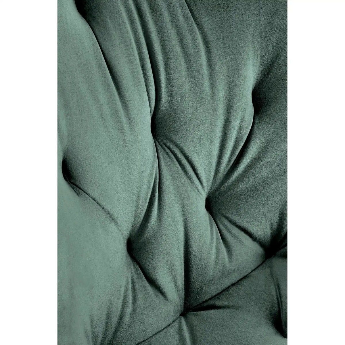 Scaun pivotant K519, verde inchis, stofa catifelata/metal, 54x63x86 cm