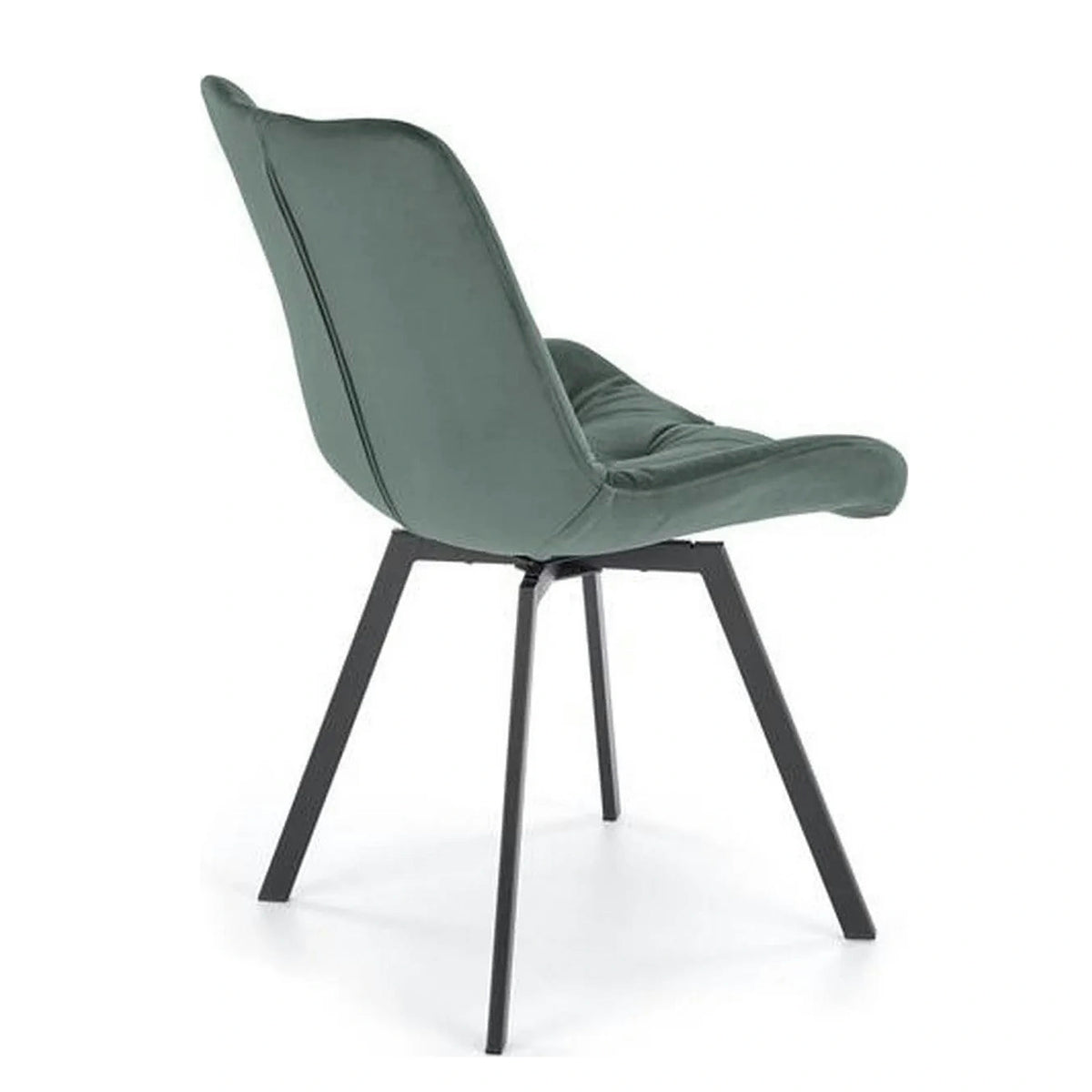Scaun pivotant K519, verde inchis, stofa catifelata/metal, 54x63x86 cm