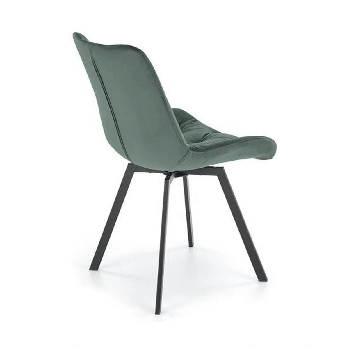 Scaun pivotant K519, verde inchis, stofa catifelata/metal, 54x63x86 cm