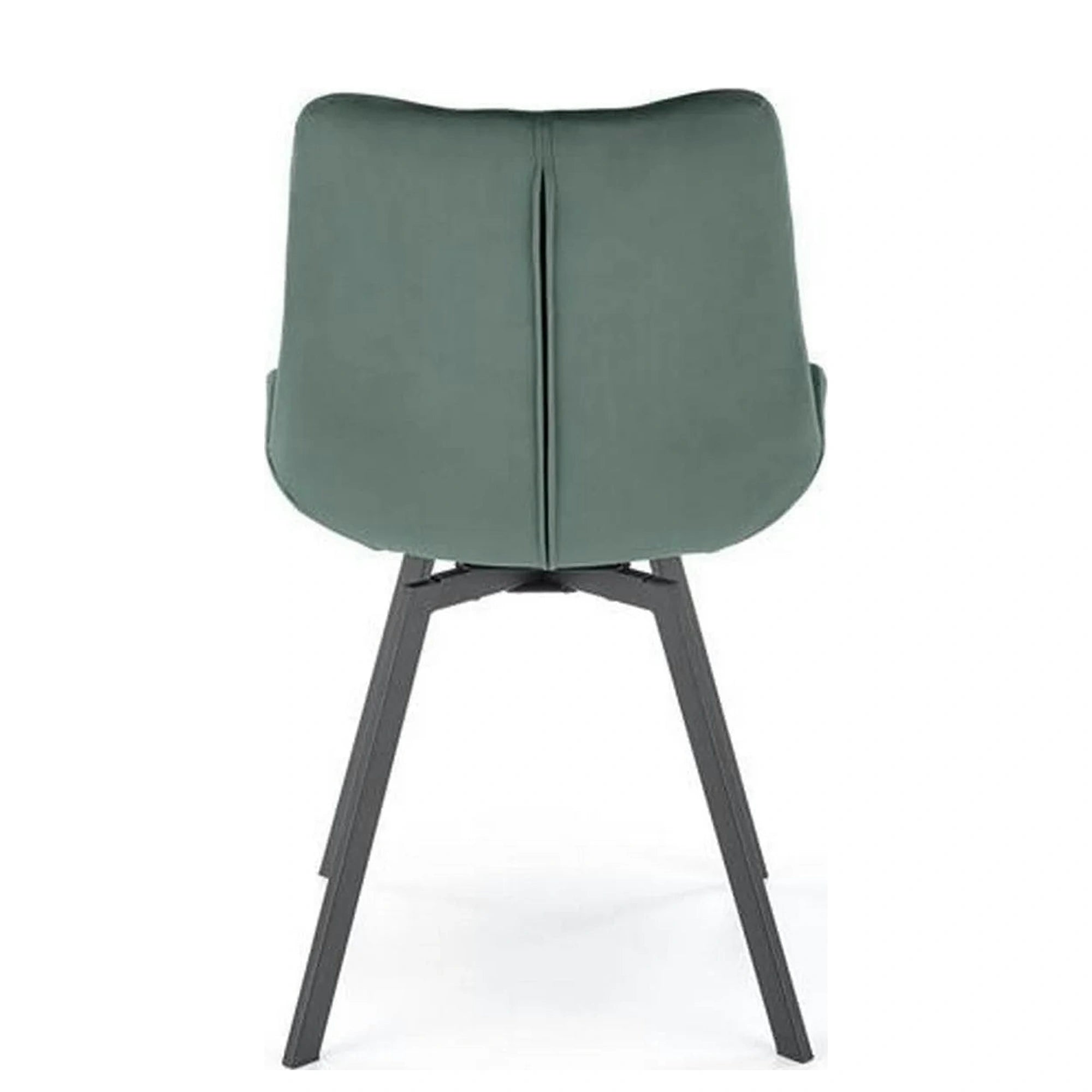 Scaun pivotant K519, verde inchis, stofa catifelata/metal, 54x63x86 cm