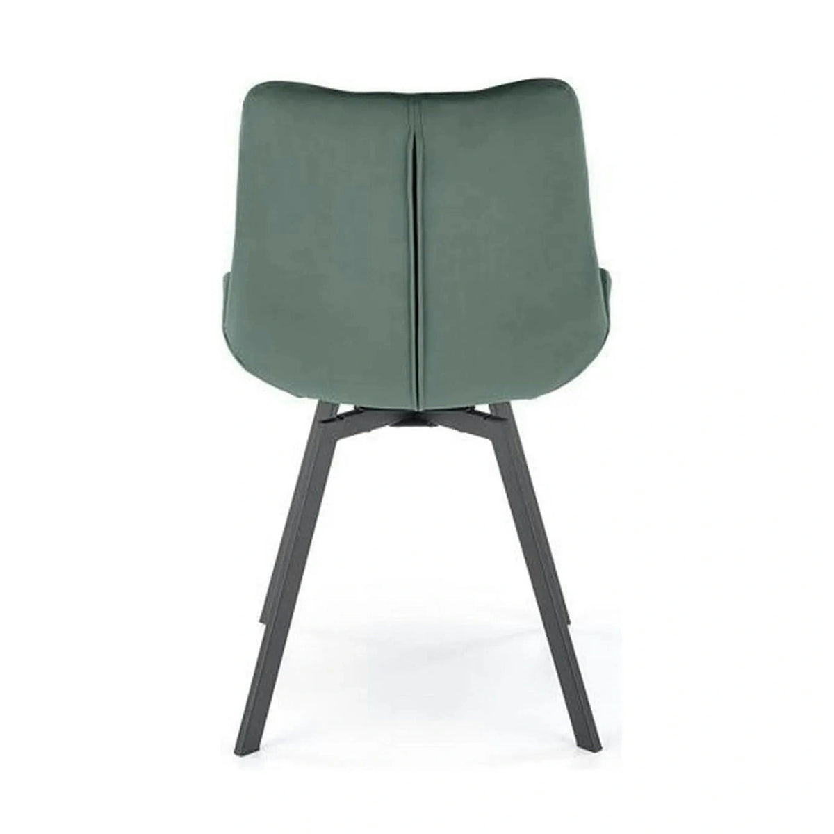 Scaun pivotant K519, verde inchis, stofa catifelata/metal, 54x63x86 cm