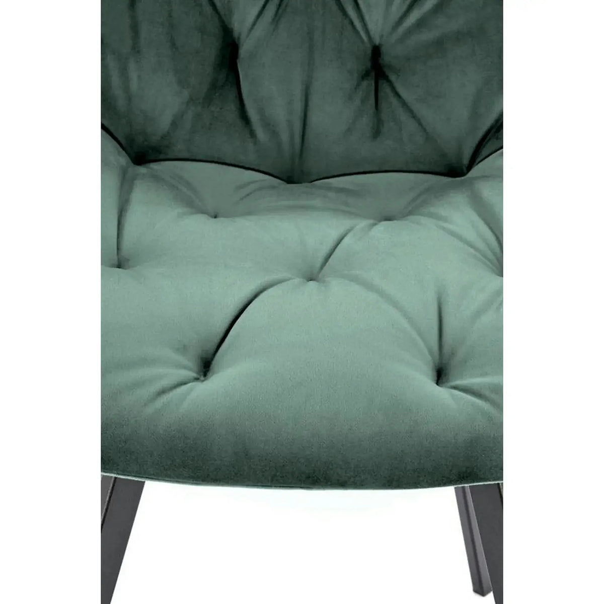 Scaun pivotant K519, verde inchis, stofa catifelata/metal, 54x63x86 cm