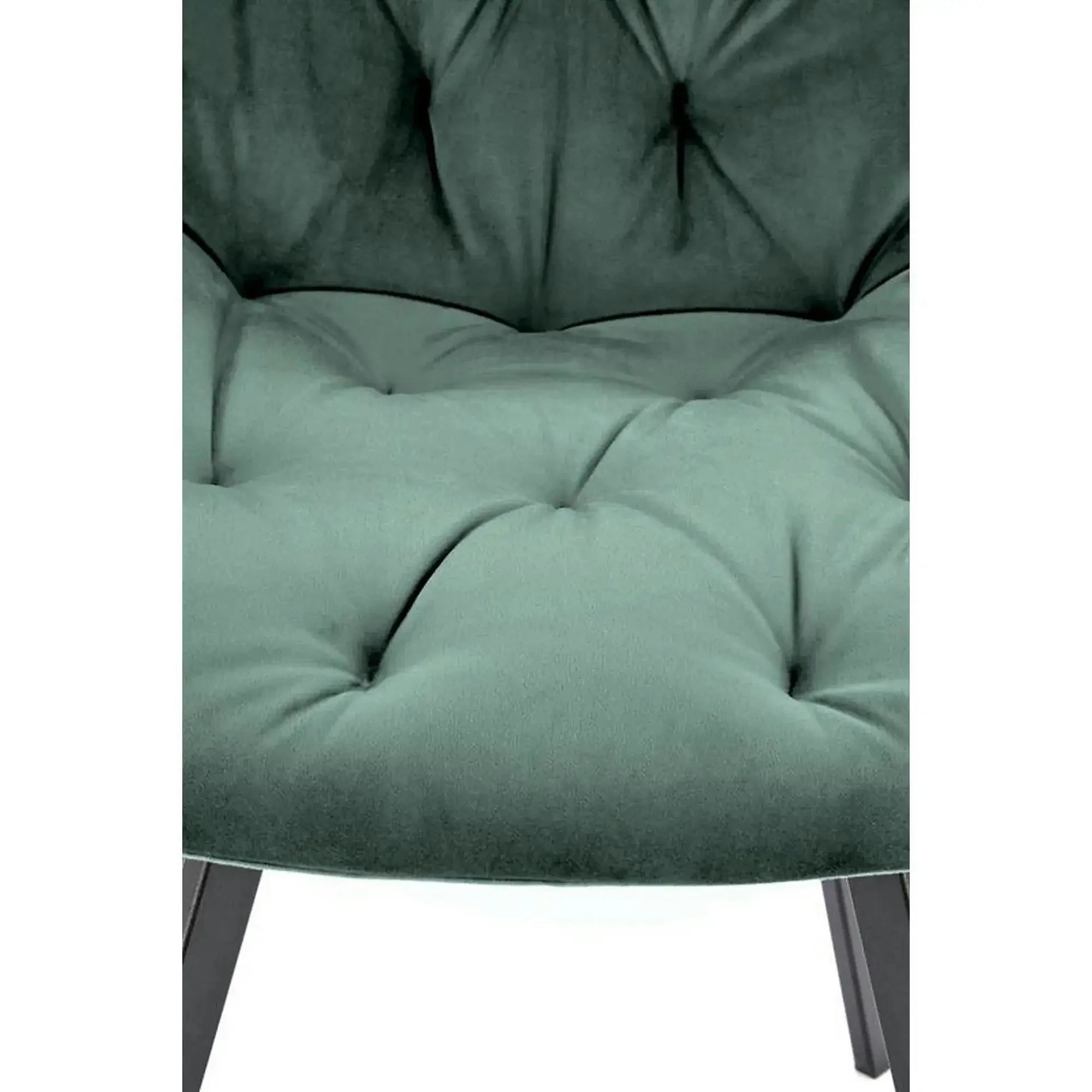 Scaun pivotant K519, verde inchis, stofa catifelata/metal, 54x63x86 cm