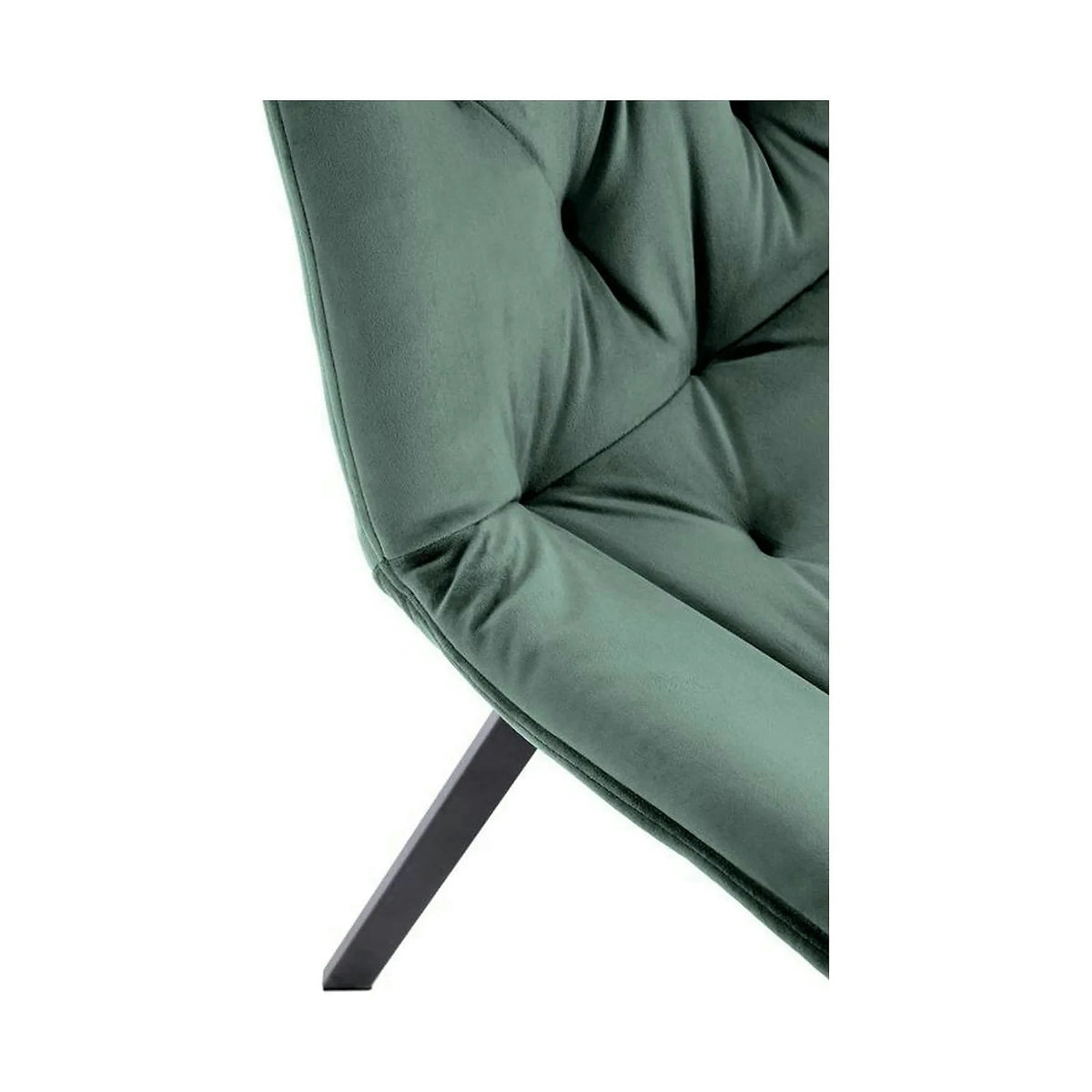 Scaun pivotant K519, verde inchis, stofa catifelata/metal, 54x63x86 cm