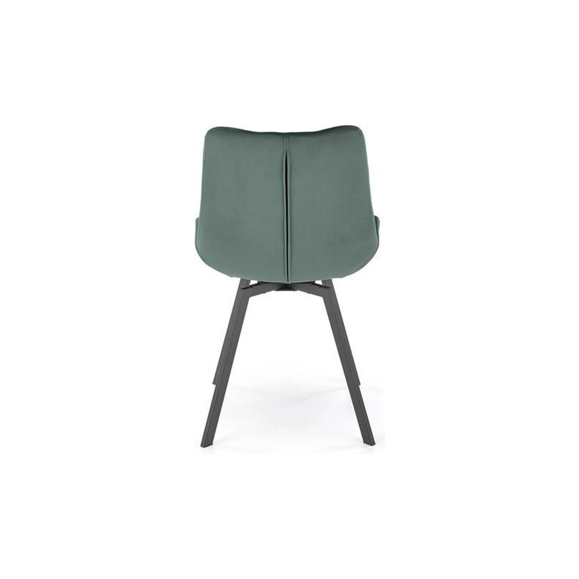 Scaun pivotant K519, verde inchis, stofa catifelata/metal, 54x63x86 cm
