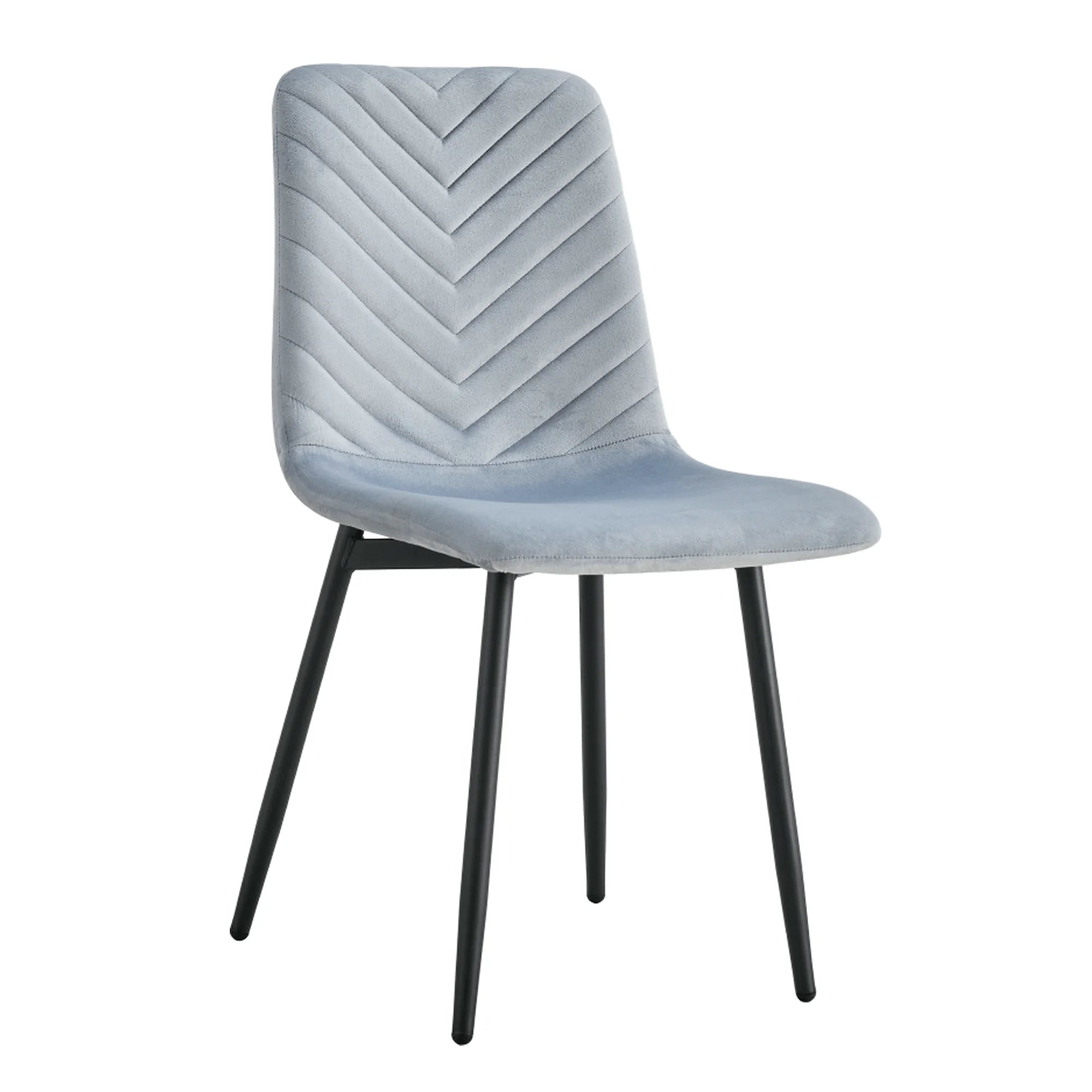 Scaun RAMITA TIP 2, gri deschis/negru, stofa catifelata/metal, 45x57x86 cm