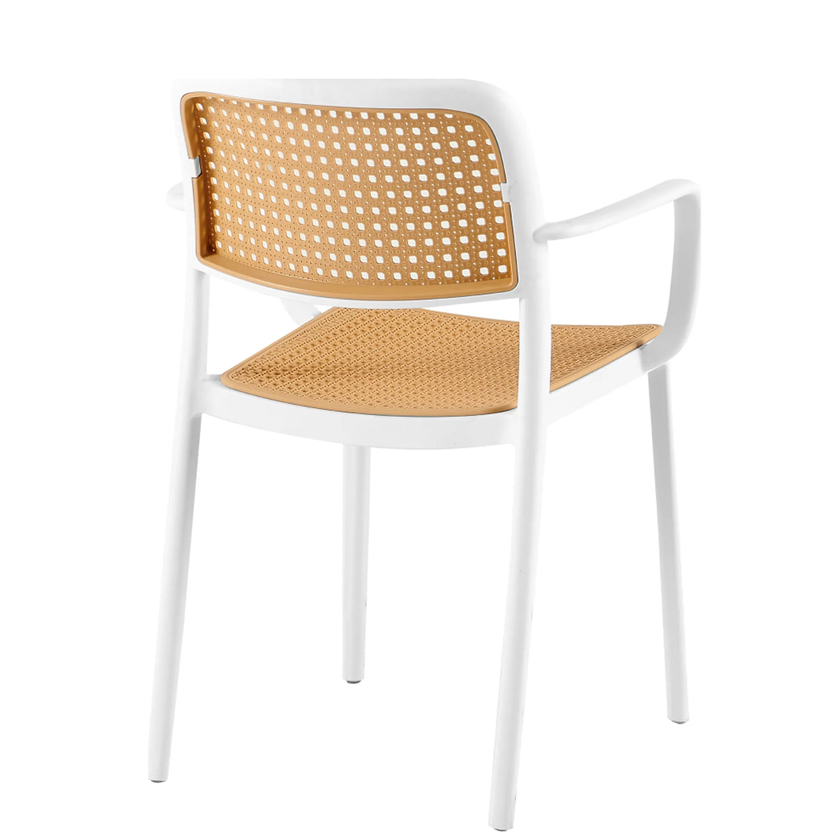 Scaun RAVID TIP 2, bej/alb, plastic, 58x55x82 cm