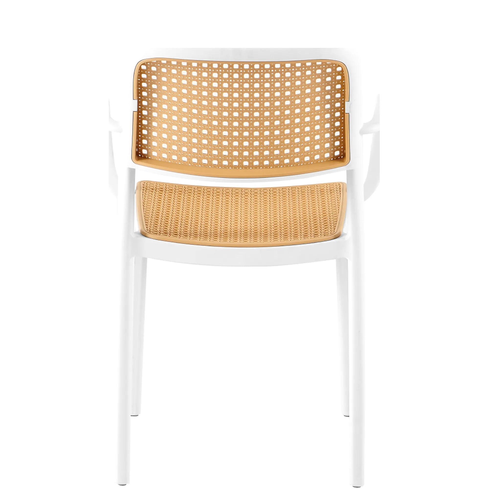 Scaun RAVID TIP 2, bej/alb, plastic, 58x55x82 cm