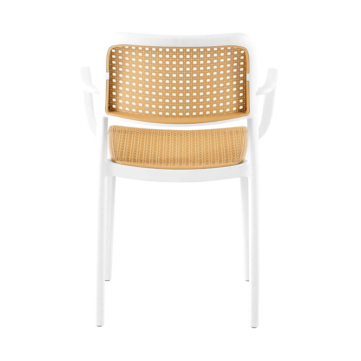 Scaun RAVID TIP 2, bej/alb, plastic, 58x55x82 cm